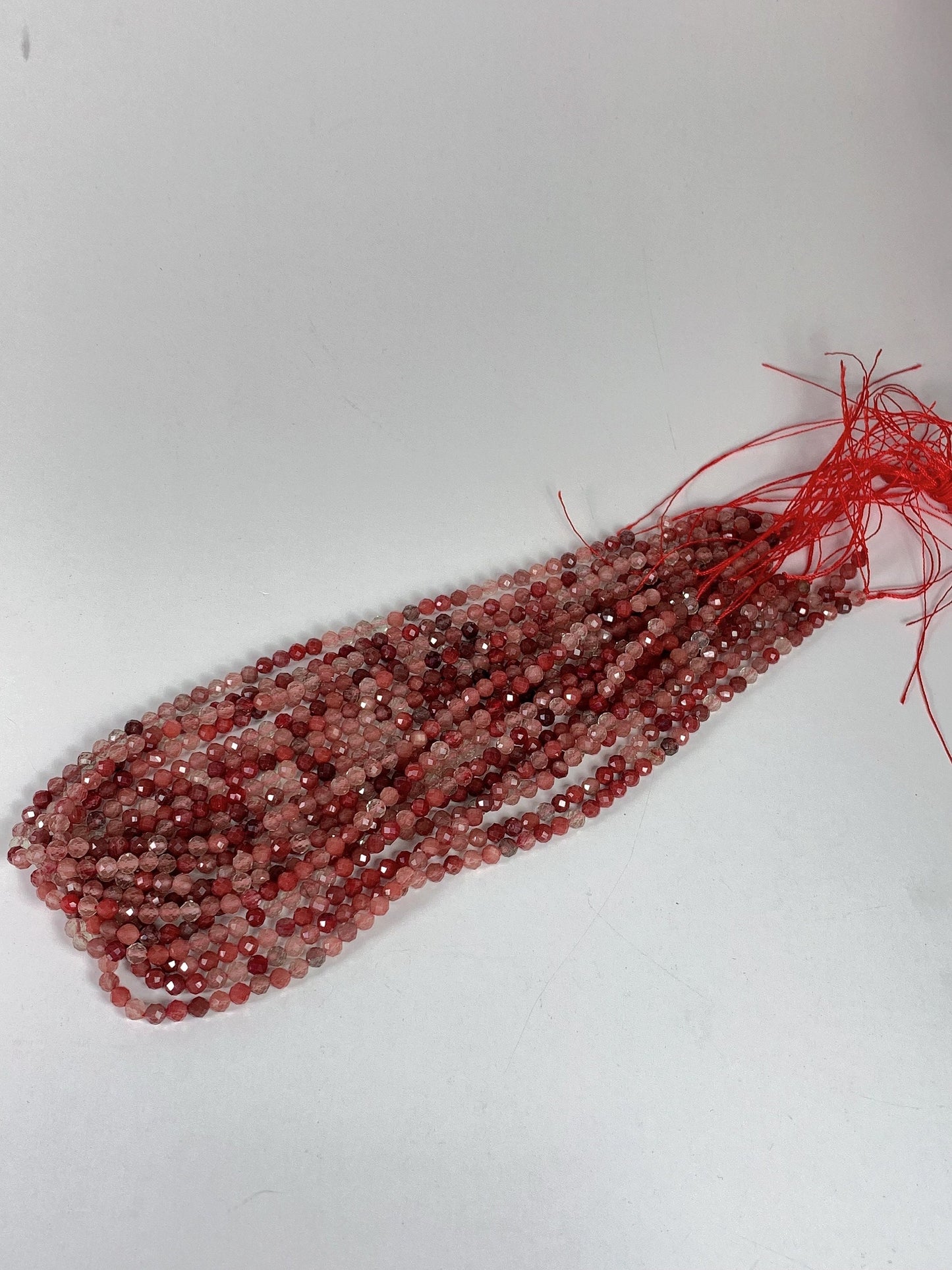 AAA Natural Red Lazasine Andesine Labradorite Faceted Round Beads Gemstone Strand 15.5 4mm