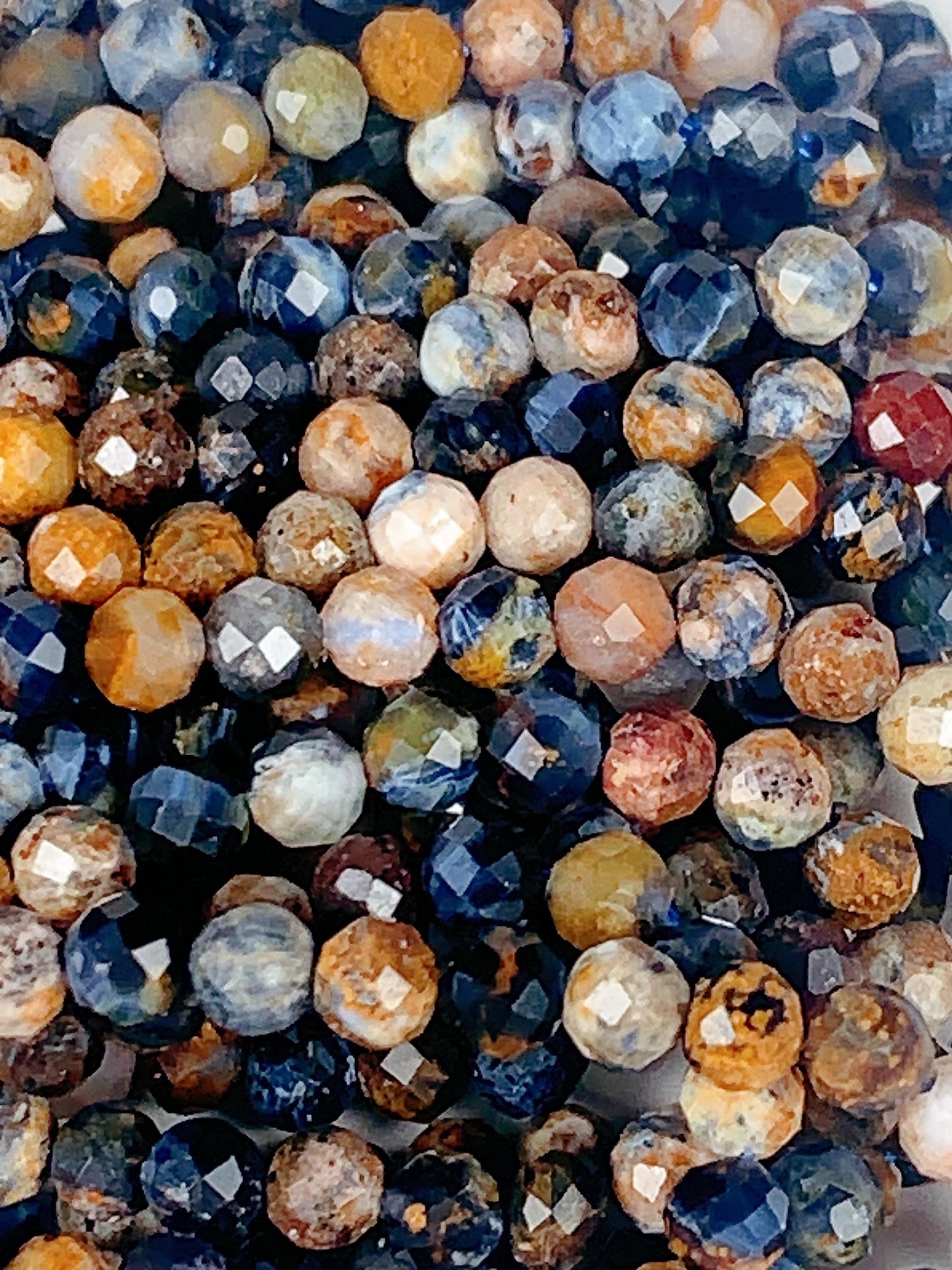 Genuine Natural Pietersite Faceted Round Beads 15.5" Strand 2mm 3mm 4mm