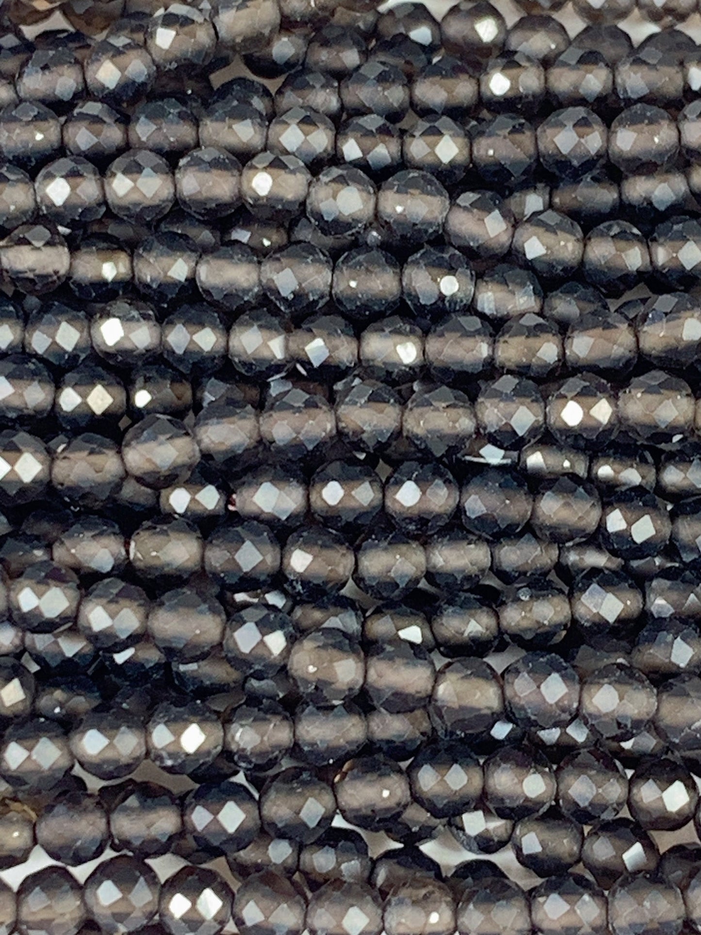 Grade AAA+ Genuine Natural Smoky Quartz  Faceted Round Beads 15.5" Strand 2mm 3mm 4mm