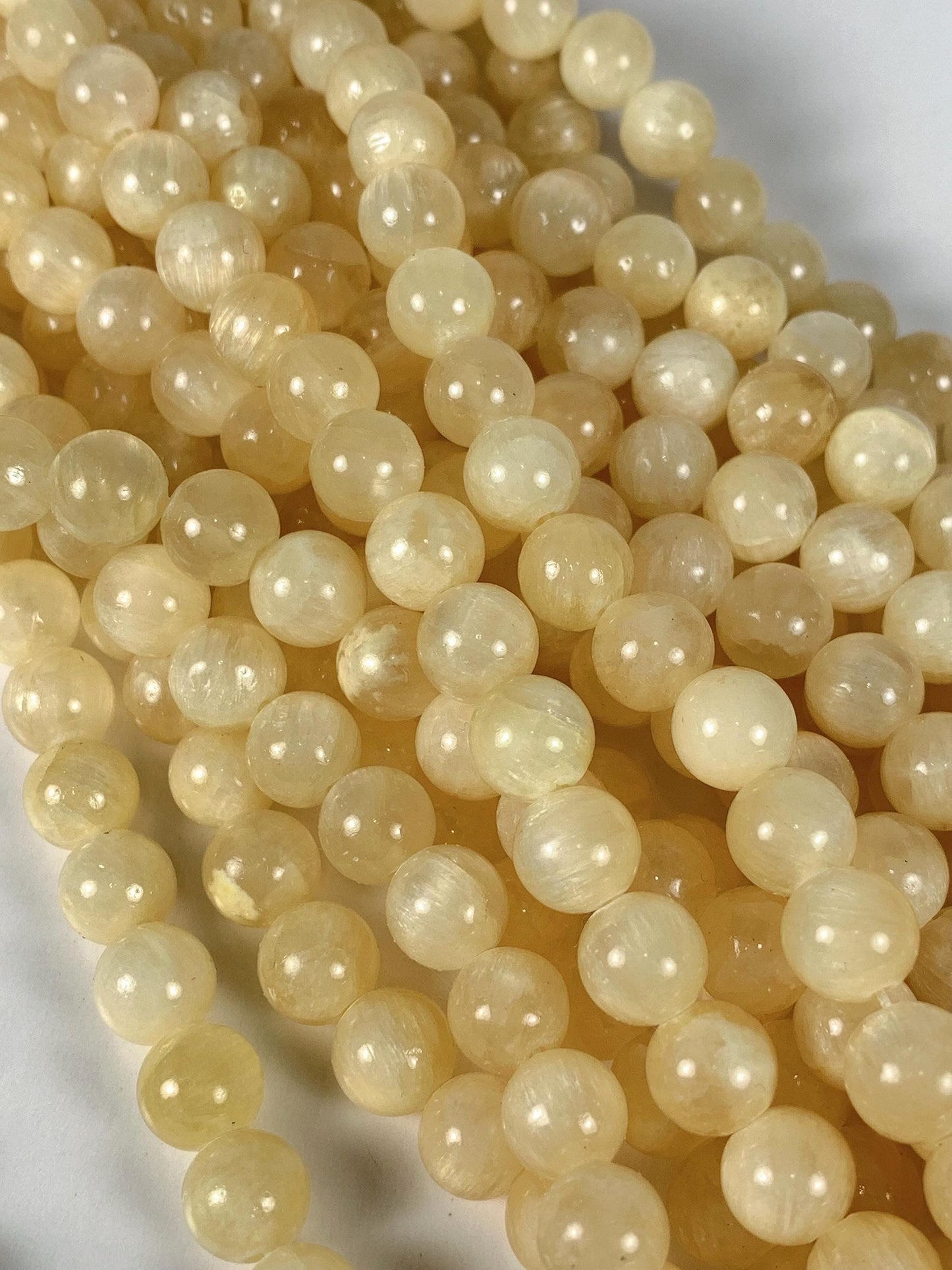 Grade AAA Genuine Natural Yellow Gold Stripes Jade  Smooth Round Beads 15.5" Strand 4mm 6mm 8mm 10mm