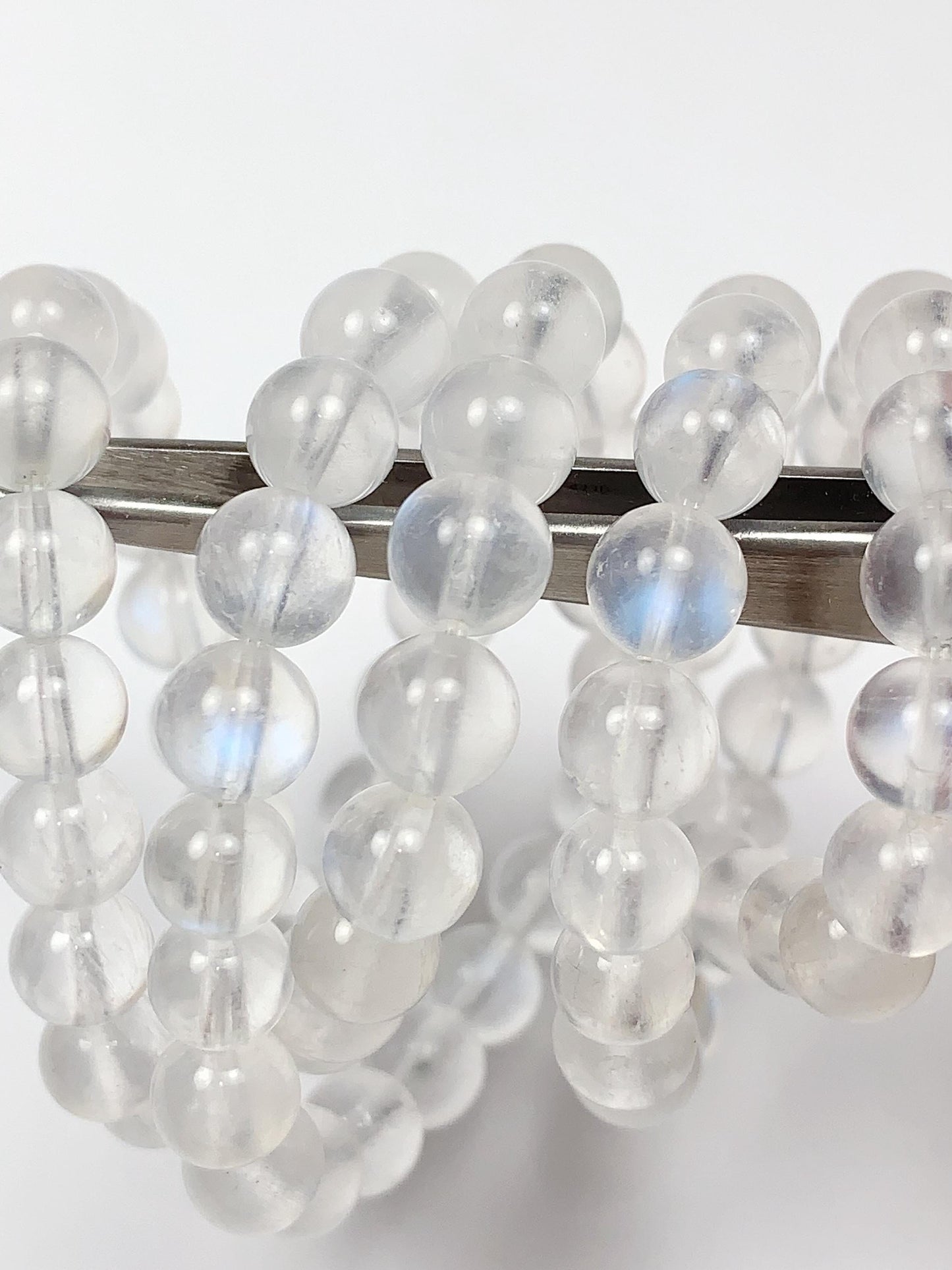 AAA Rainbow Moonstone Beads: Natural Clear Gemstone Strand (15.5")