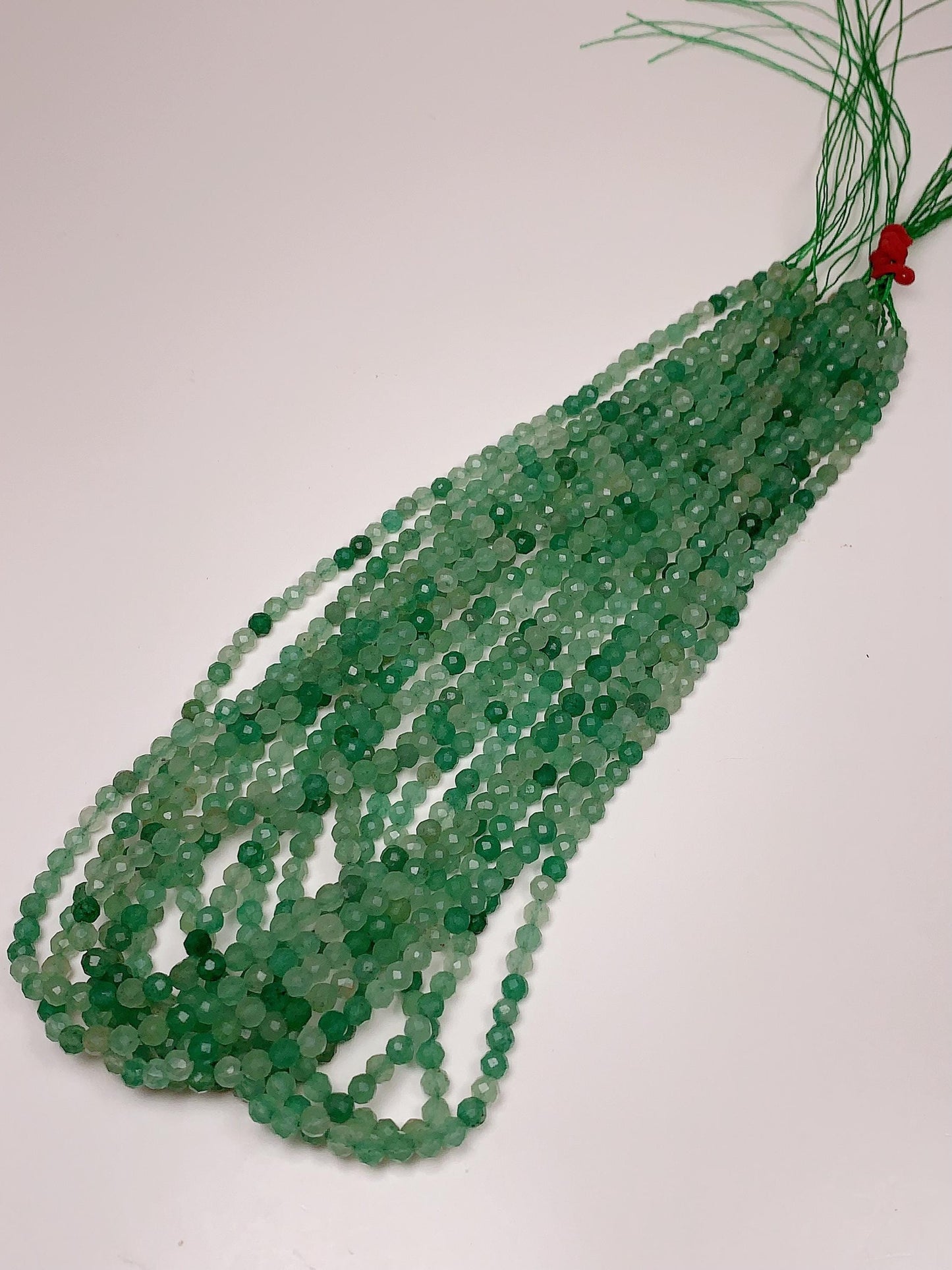 Natural Green Aventurine Faceted Round Beads Gemstone 15.5 Strand (2mm 3mm 4mm)