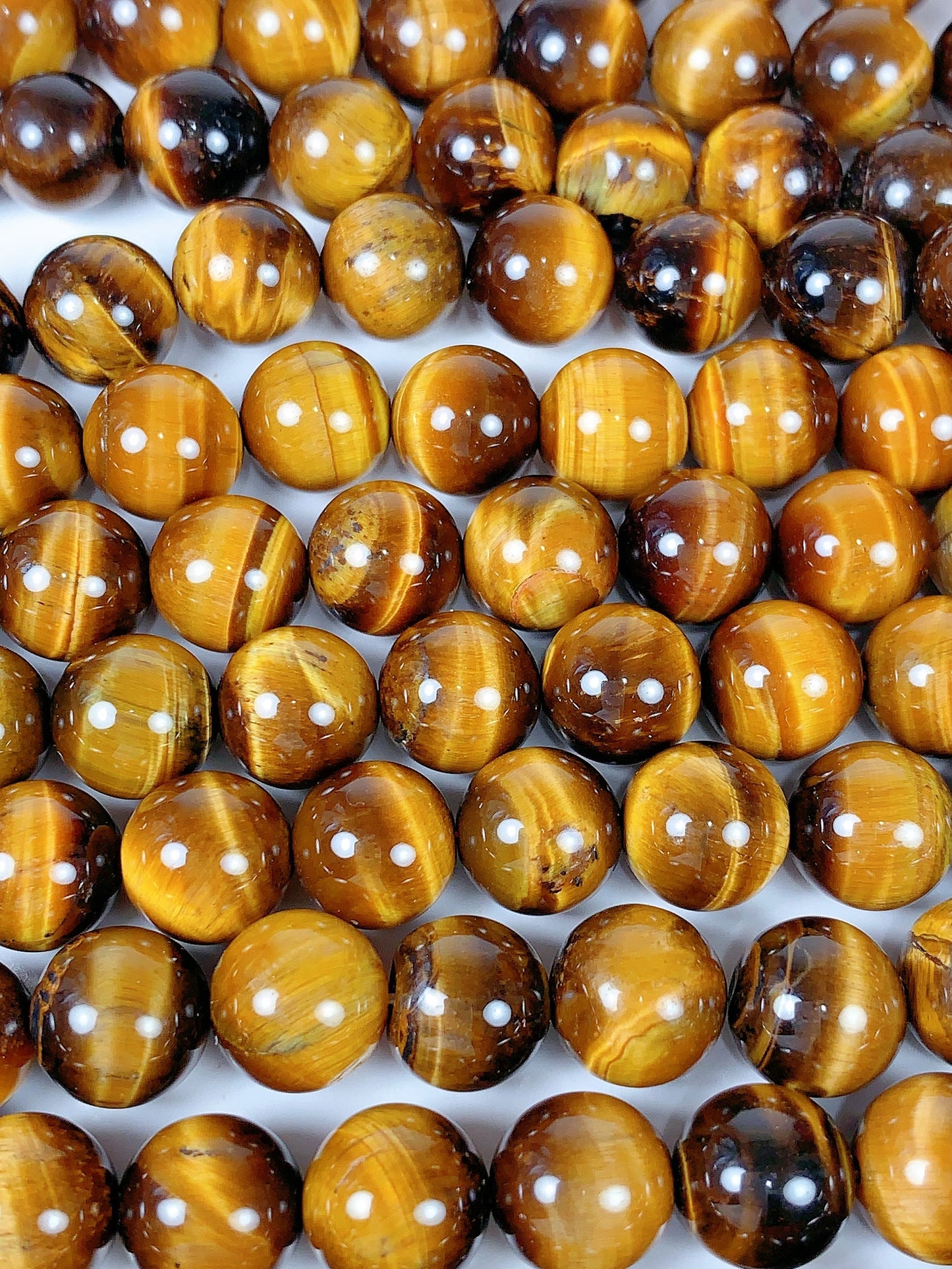 Golden Tiger's Eye Beads: Grade AA Natural Gemstone Strand (15.5")