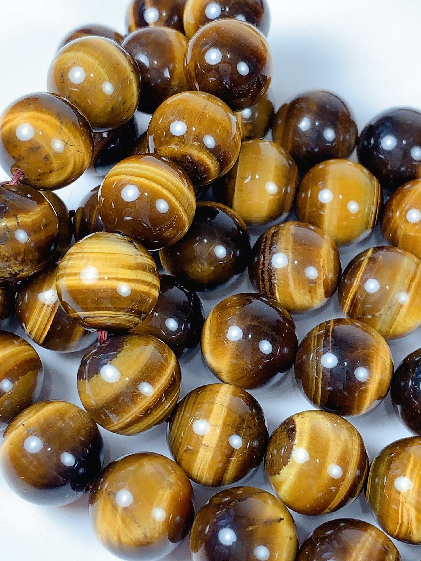 Golden Tiger's Eye Beads: Grade AA Natural Gemstone Strand (15.5")