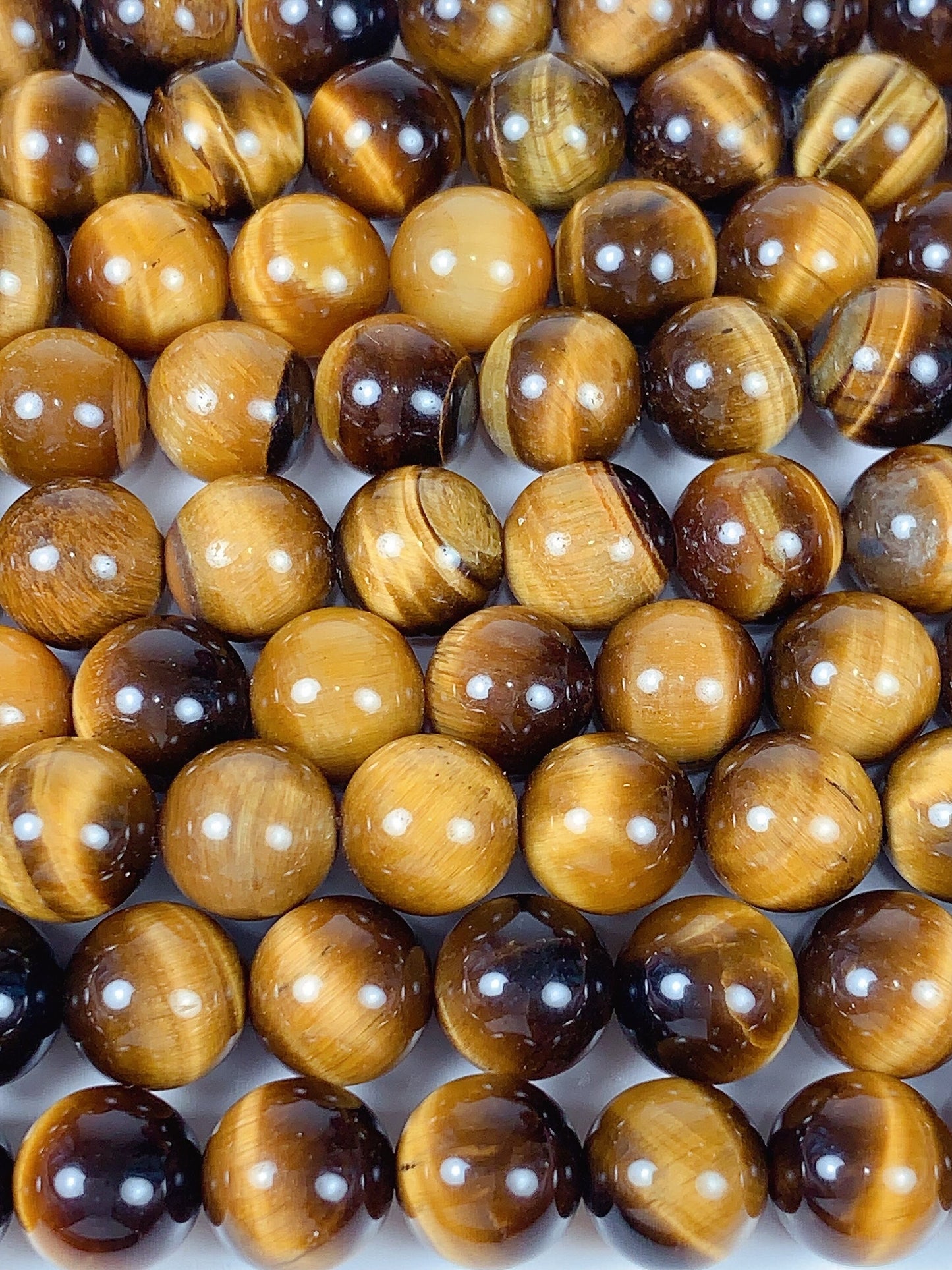 Golden Tiger's Eye Beads: Grade AA Natural Gemstone Strand (15.5")