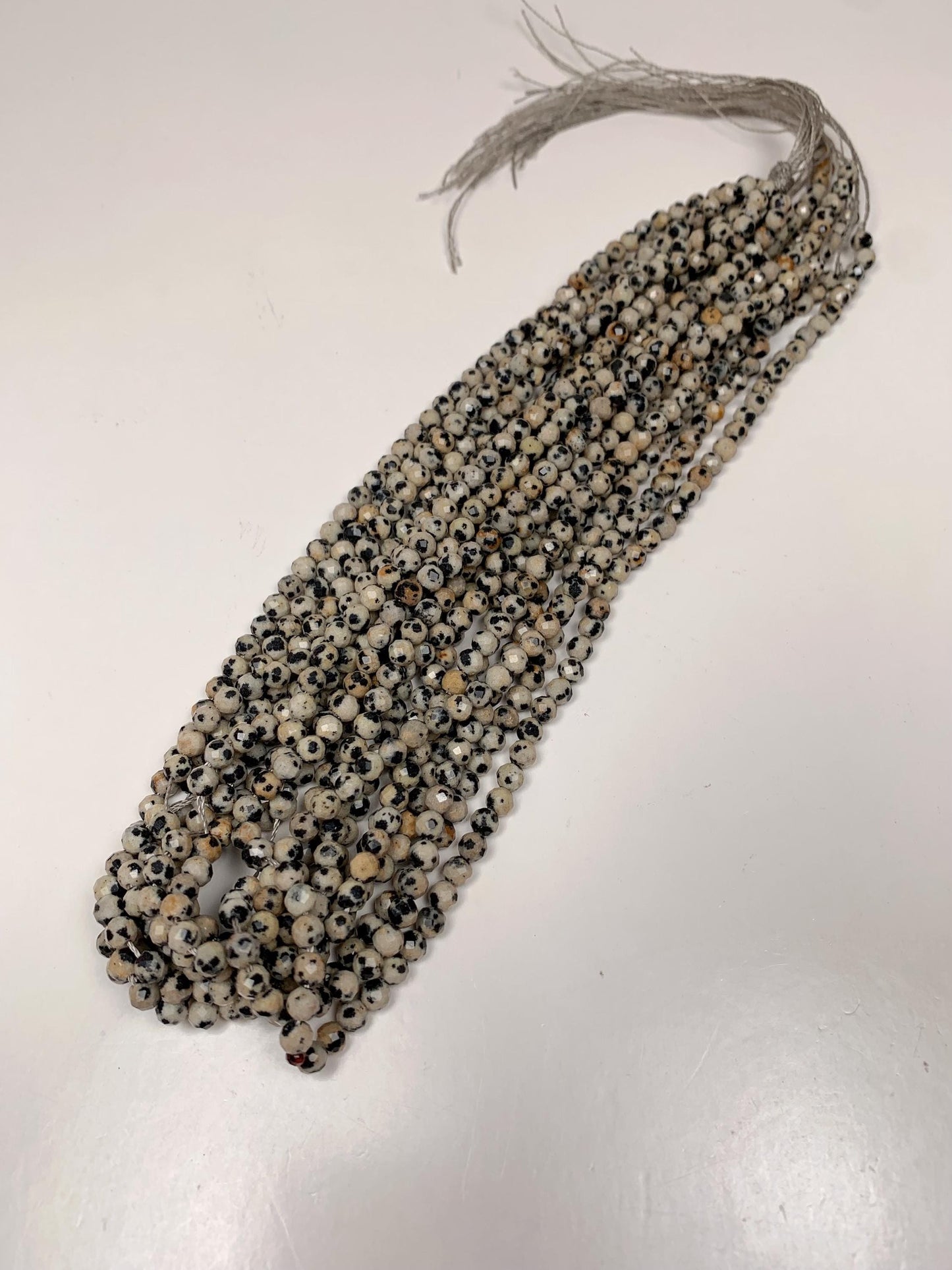 Genuine Natural black white Dalmatian Jasper Faceted Round Beads 15.5" Strand 2mm 3mm 4mm