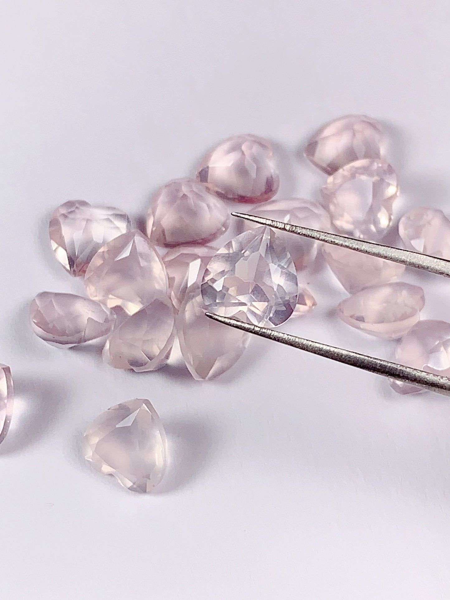 8mm Grade AAA Genuine Natural Rose Quartz Loose Gems Gemstone heart cut