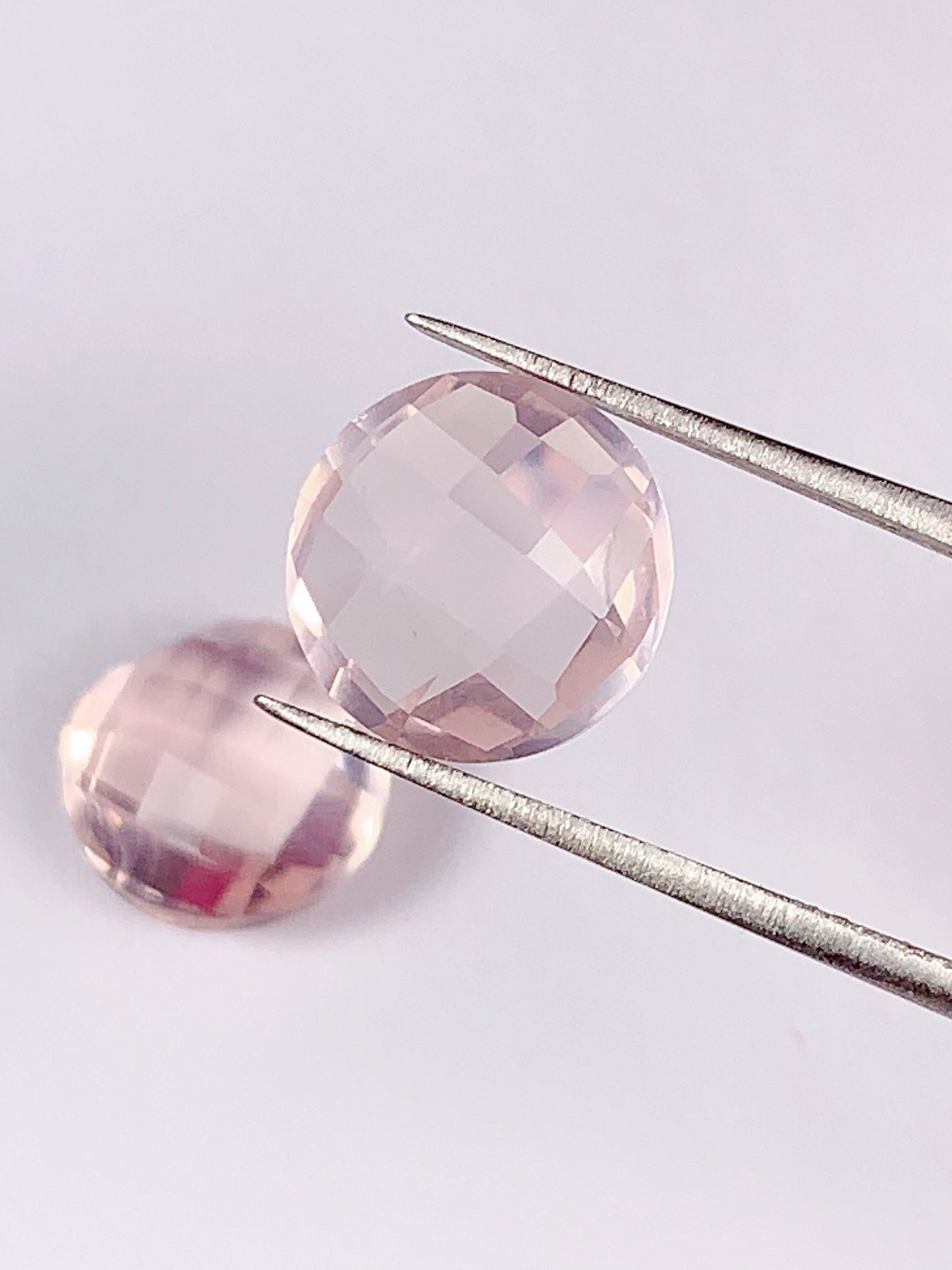 10mm AAA Rose Quartz Gemstone: Faceted Cut Loose Stone