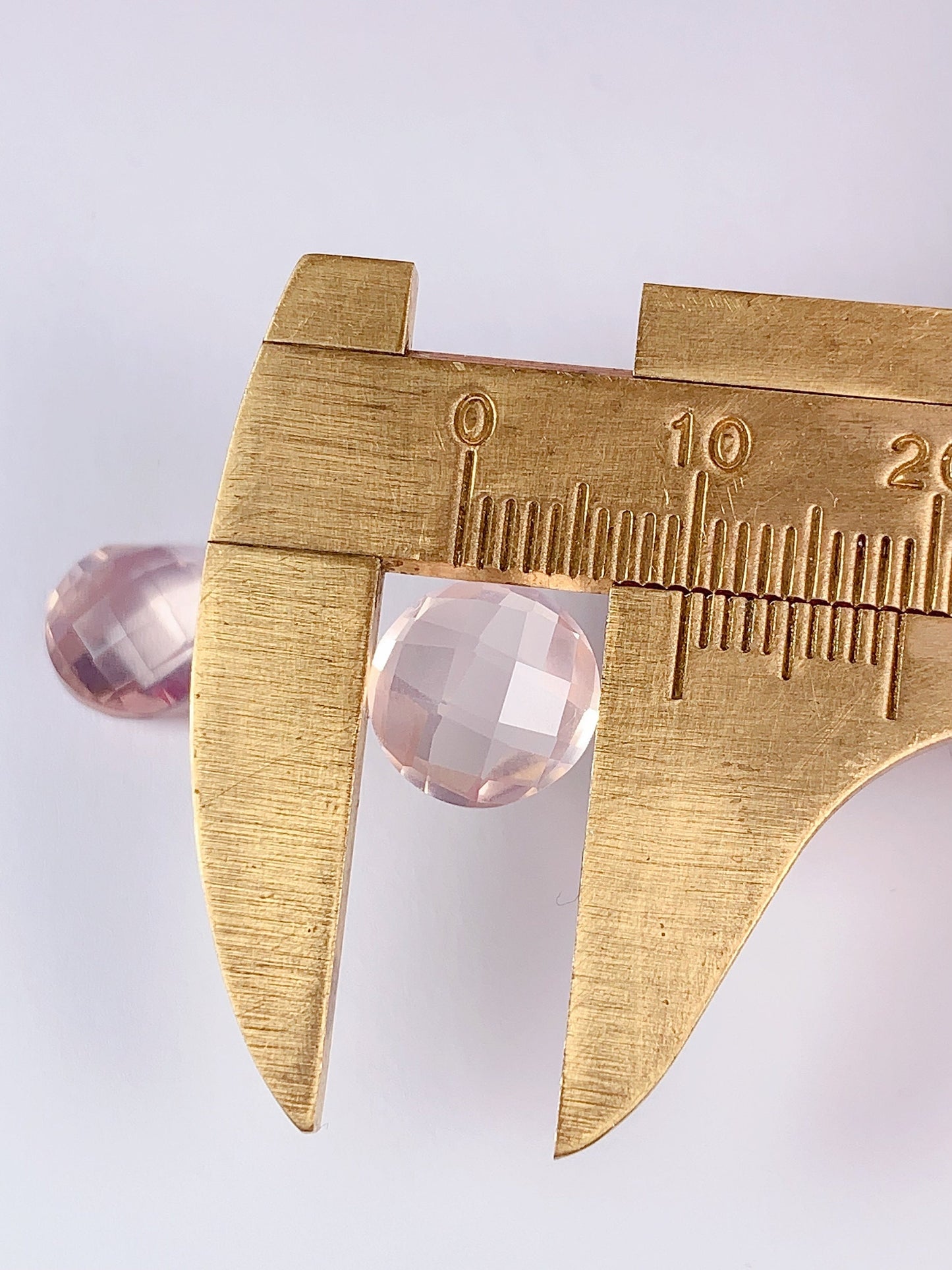 10mm AAA Rose Quartz Gemstone: Faceted Cut Loose Stone