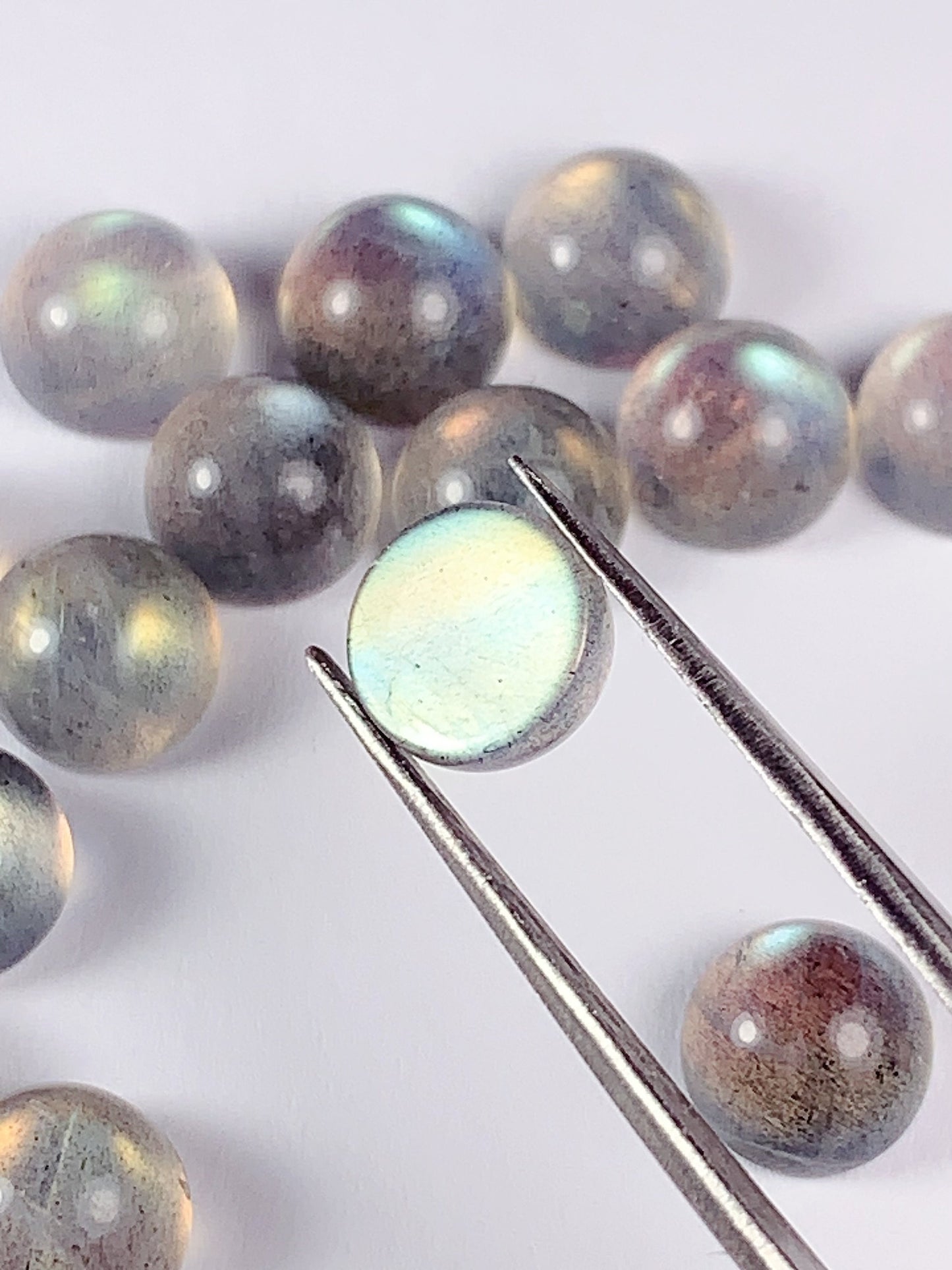 8mm AAA Gray Blue Labradorite Gemstone: Natural Round Cut Loose Stone