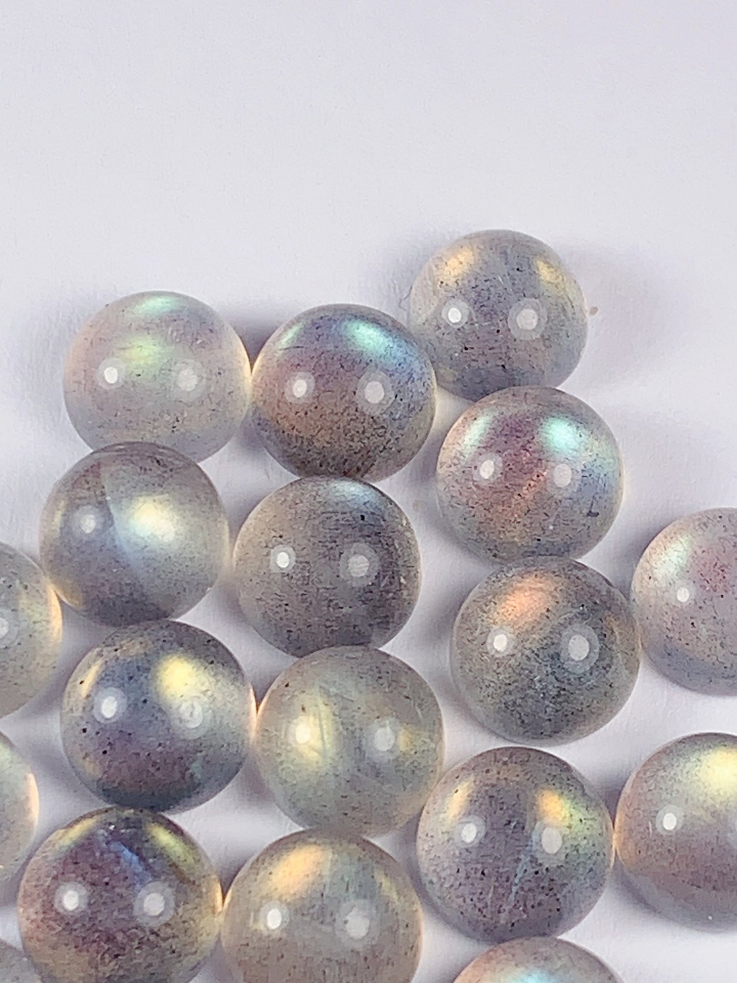 8mm AAA Gray Blue Labradorite Gemstone: Natural Round Cut Loose Stone