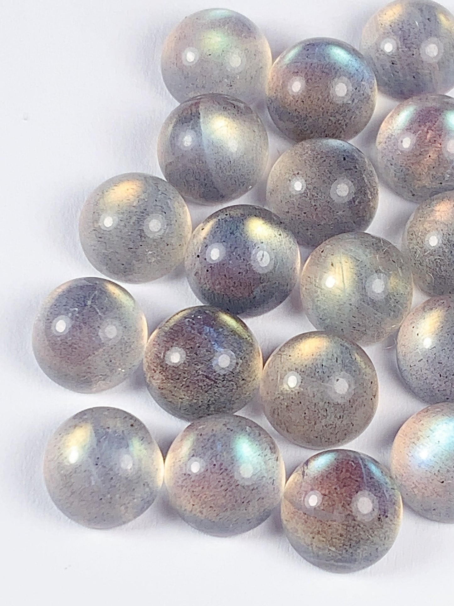 8mm AAA Gray Blue Labradorite Gemstone: Natural Round Cut Loose Stone