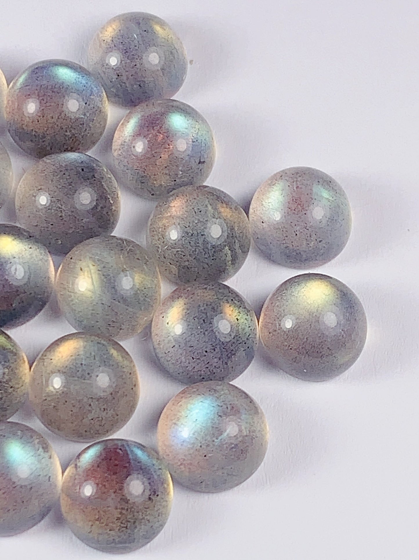 8mm AAA Gray Blue Labradorite Gemstone: Natural Round Cut Loose Stone