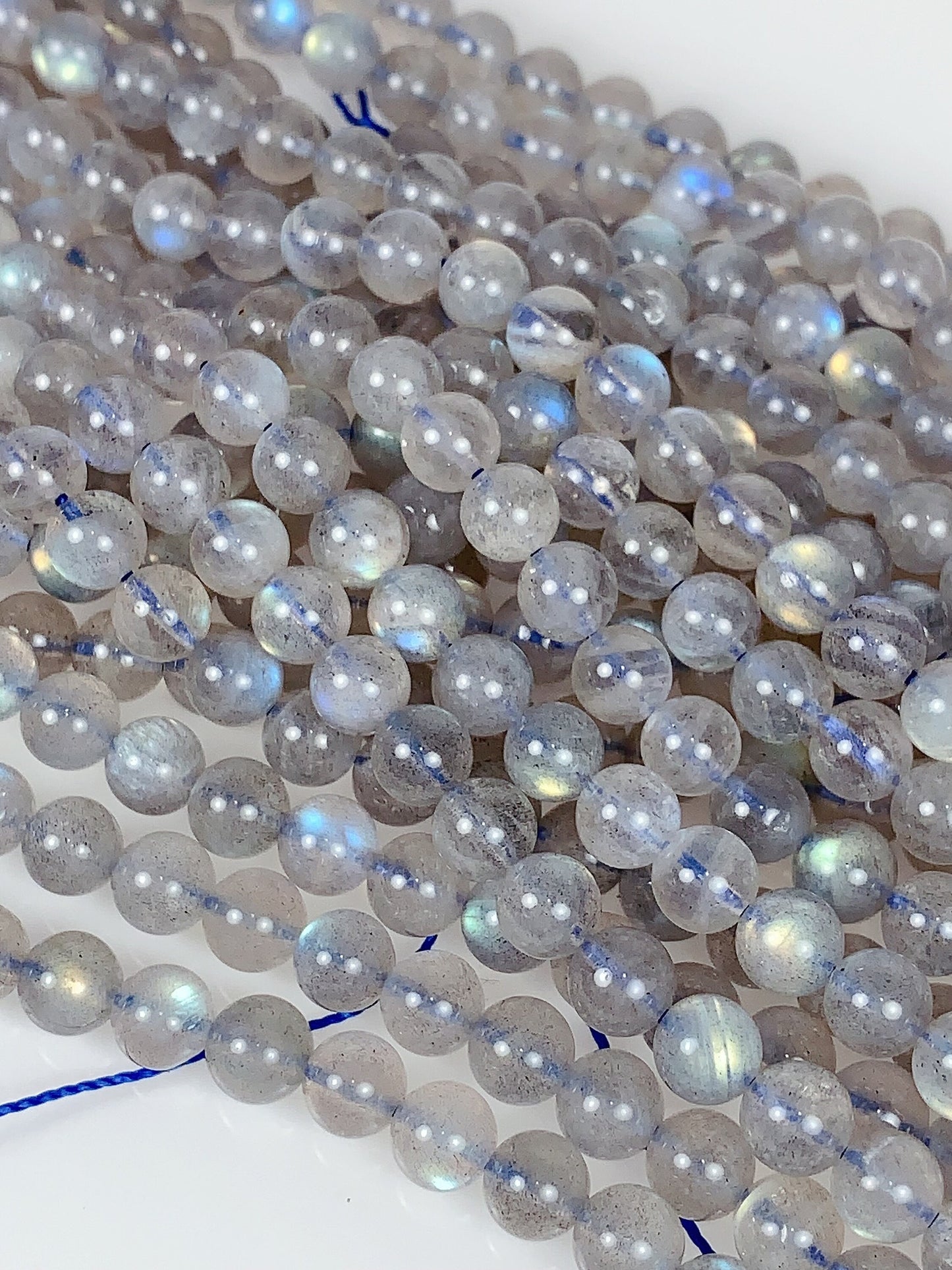 AAA Natural Blue Rainbow Gray Labradorite Smooth Round Beads 15.5" Strand Gemstone 2mm 3mm 4mm 6mm 8mm 10mm 12mm 14mm 16mm 18mm 20mm