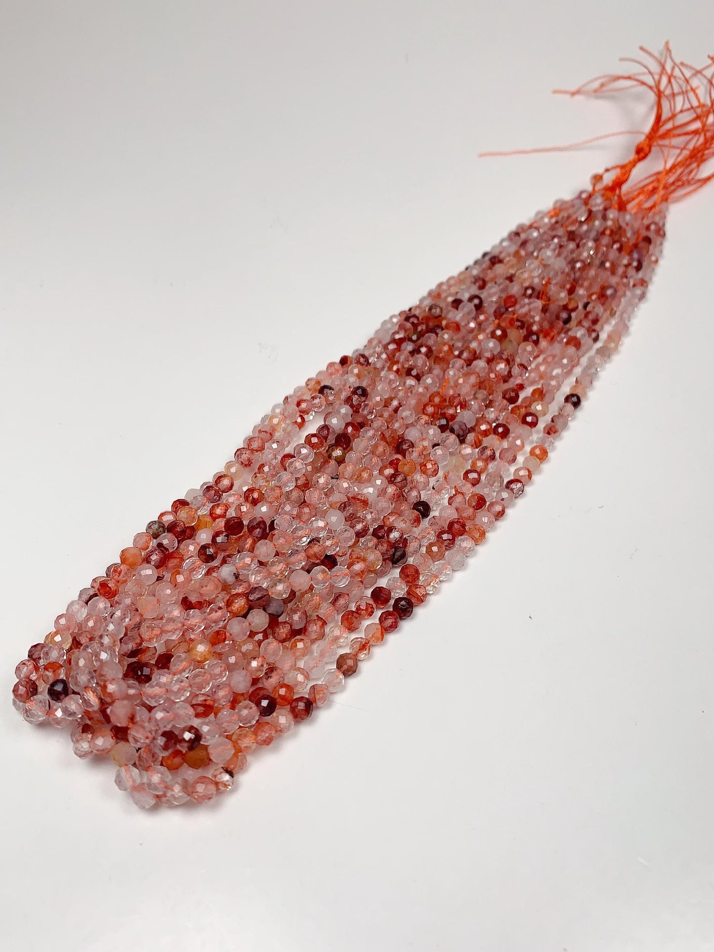 AAA Red Hematoid Quartz Faceted Ruond Beads 4mm 15.5" Strand