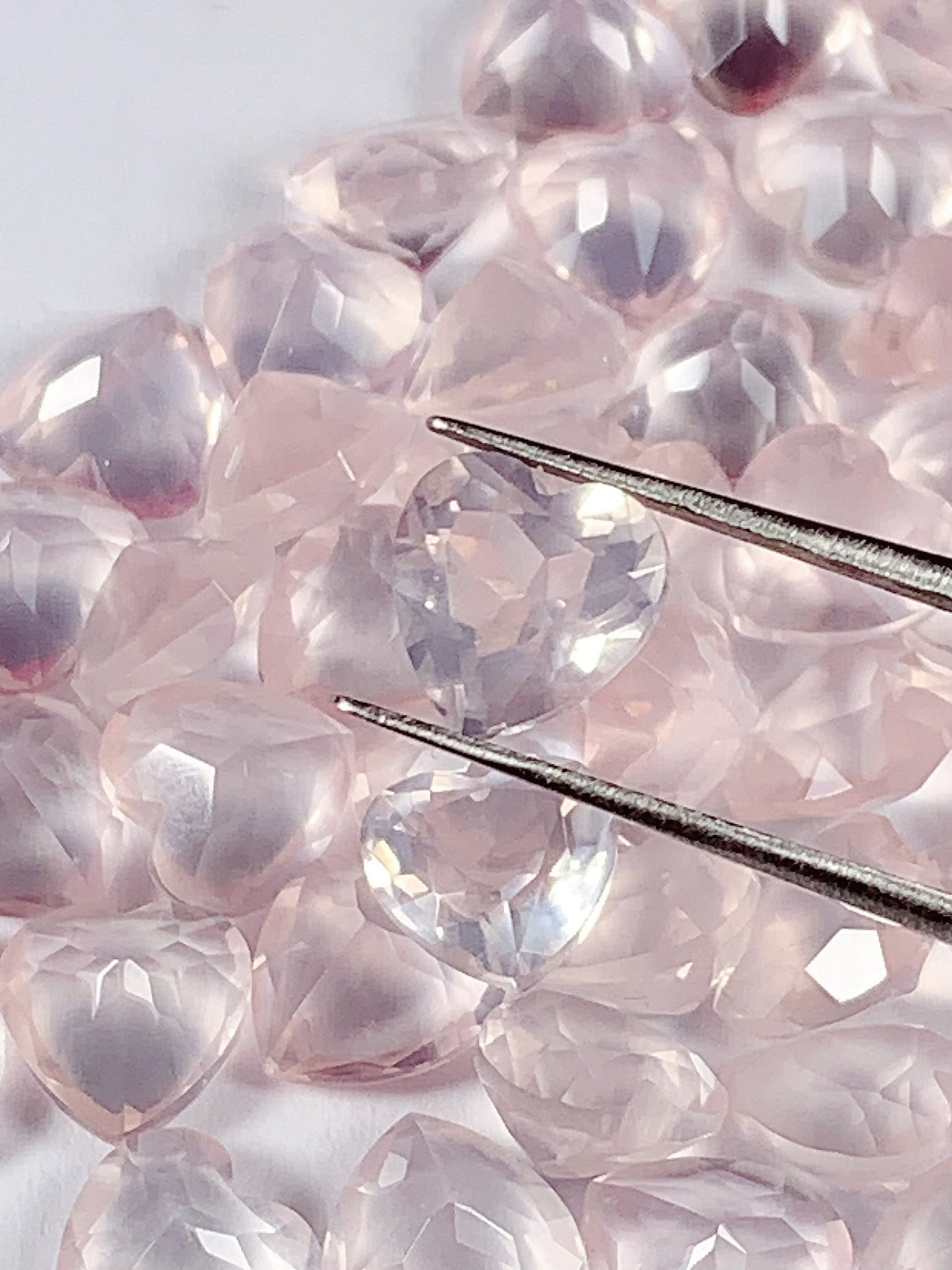 8mm Grade AAA Genuine Natural Rose Quartz Loose Gems Gemstone heart cut