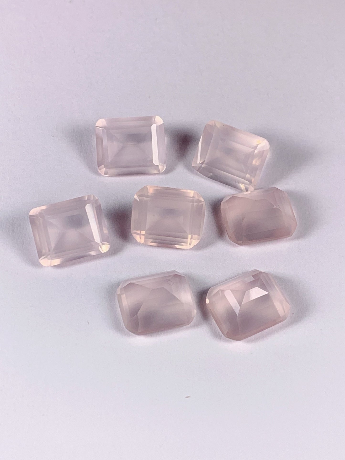 AAA Rose Quartz Gemstone: Natural Emerald Cut (10mm X 12mm)