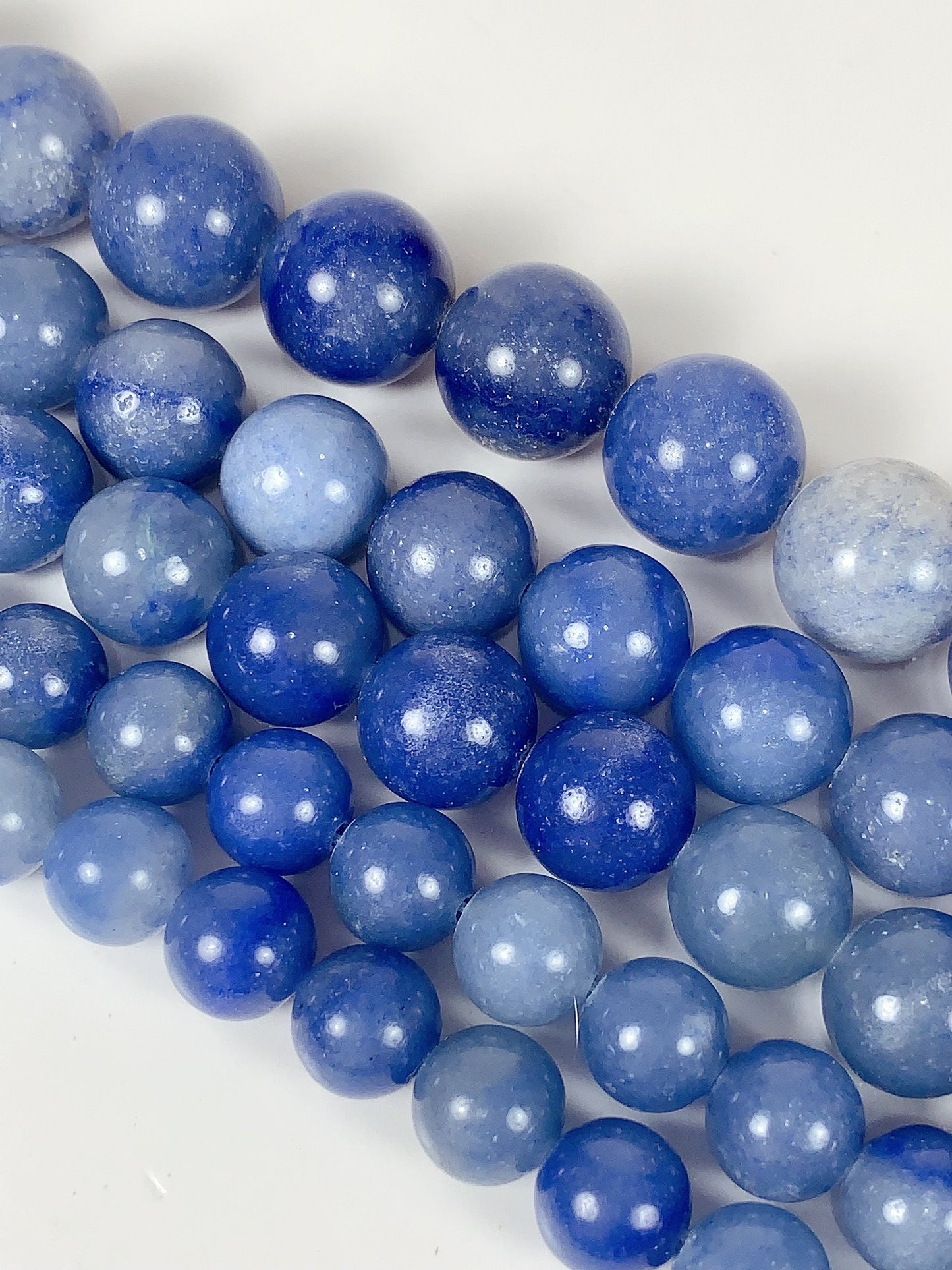 Genuine Natural Blue Aventurine Smooth Round Beads 15.5" Strand Gemstone  4mm 6mm 8mm 10mm