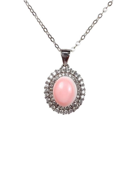 Queen Conch Sterling Silver Necklace: 18K Gold Plated Pendant