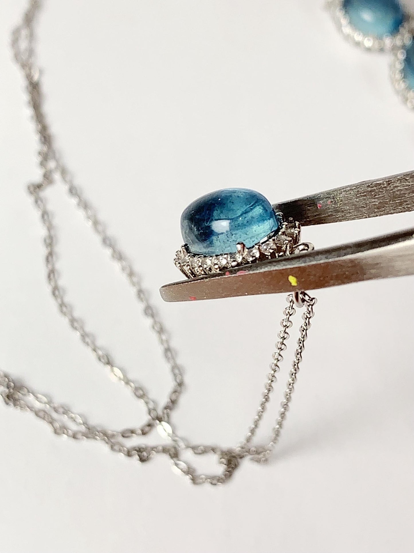 Oval Aquamarine Pendant Necklace: 18K Gold Plated Sterling Silver