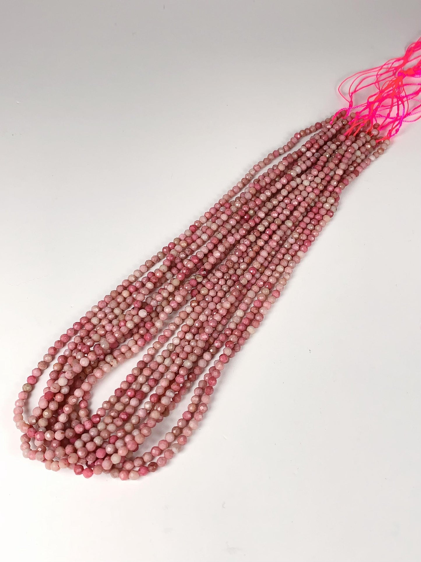 Genuine Natural Pink Red Rhodonite Faceted Round Beads 15.5" Strand 2mm 3mm 4mm