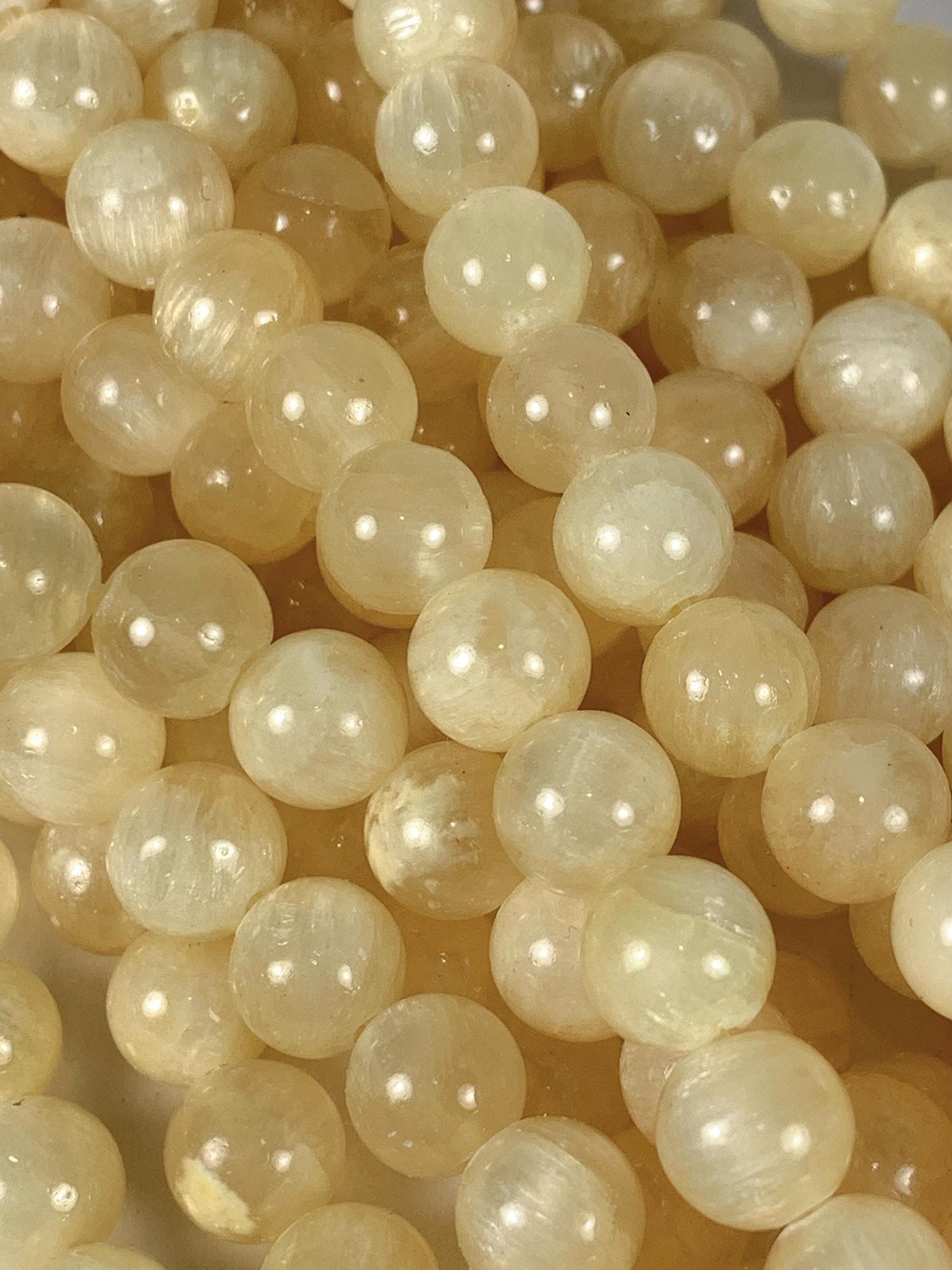 Grade AAA Genuine Natural Yellow Gold Stripes Jade  Smooth Round Beads 15.5" Strand 4mm 6mm 8mm 10mm