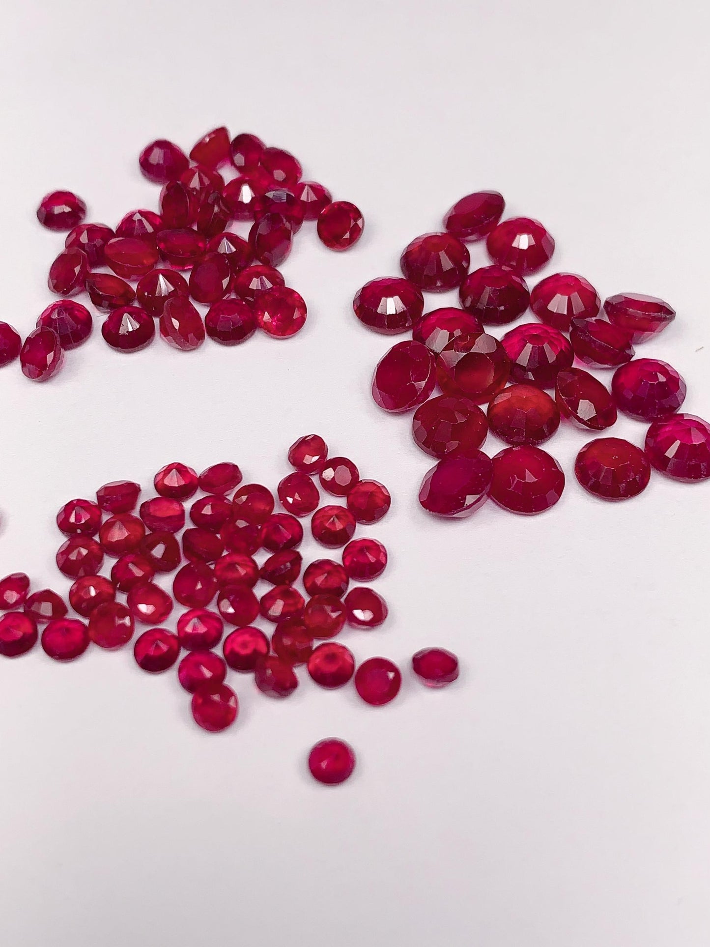EGL USA Gemological Laboratory Certificate Natural Red Ruby (heated Filled) Loose Gemstone: Round Faceted Cut (3mm 4mm 5mm)