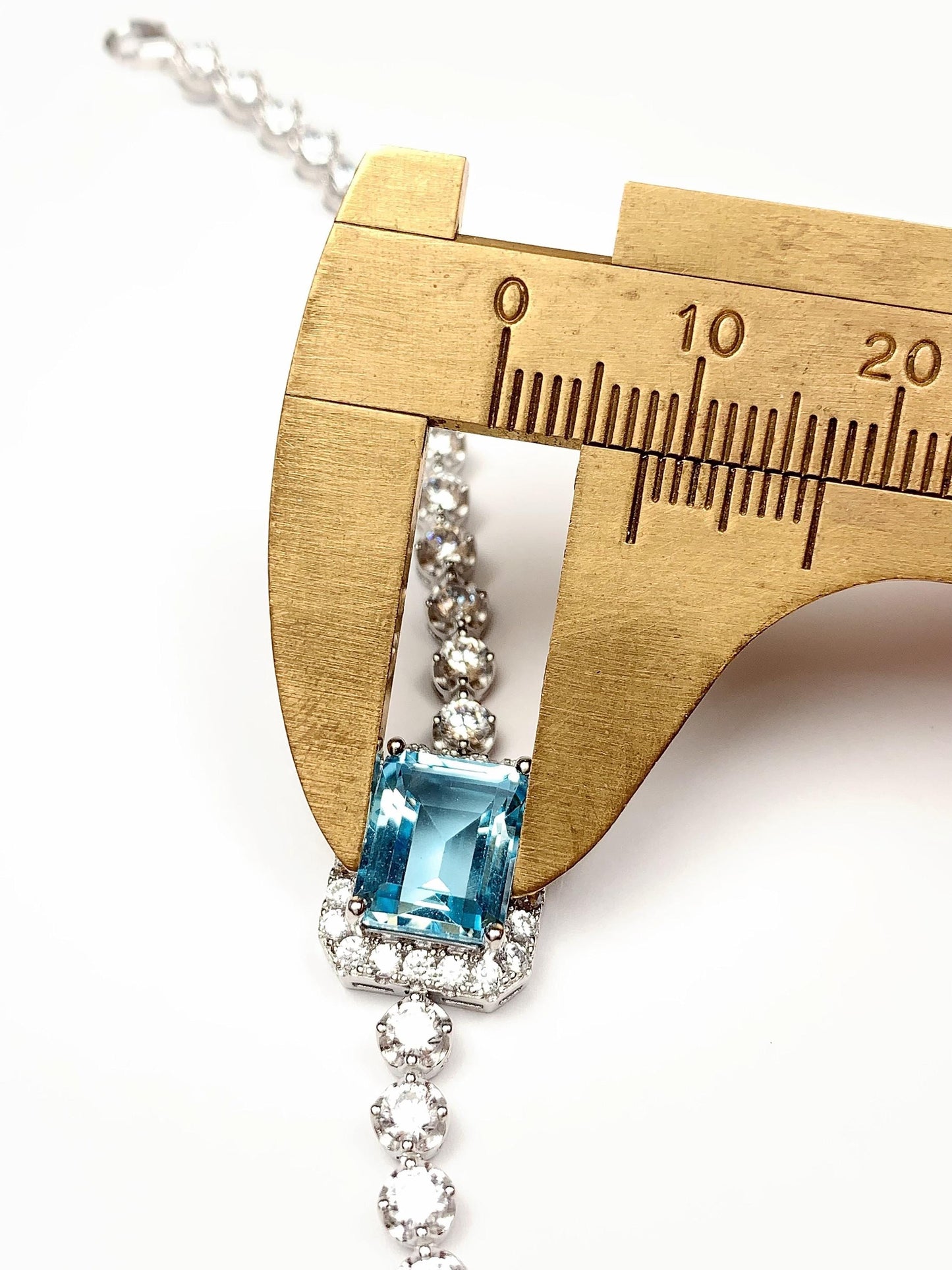 10mm X 8mm Grade AAA Genuine Natural Blue Topaz rectangle Cut 18K white Gold Plated S 925Sterling Silver Bracelet birthstones