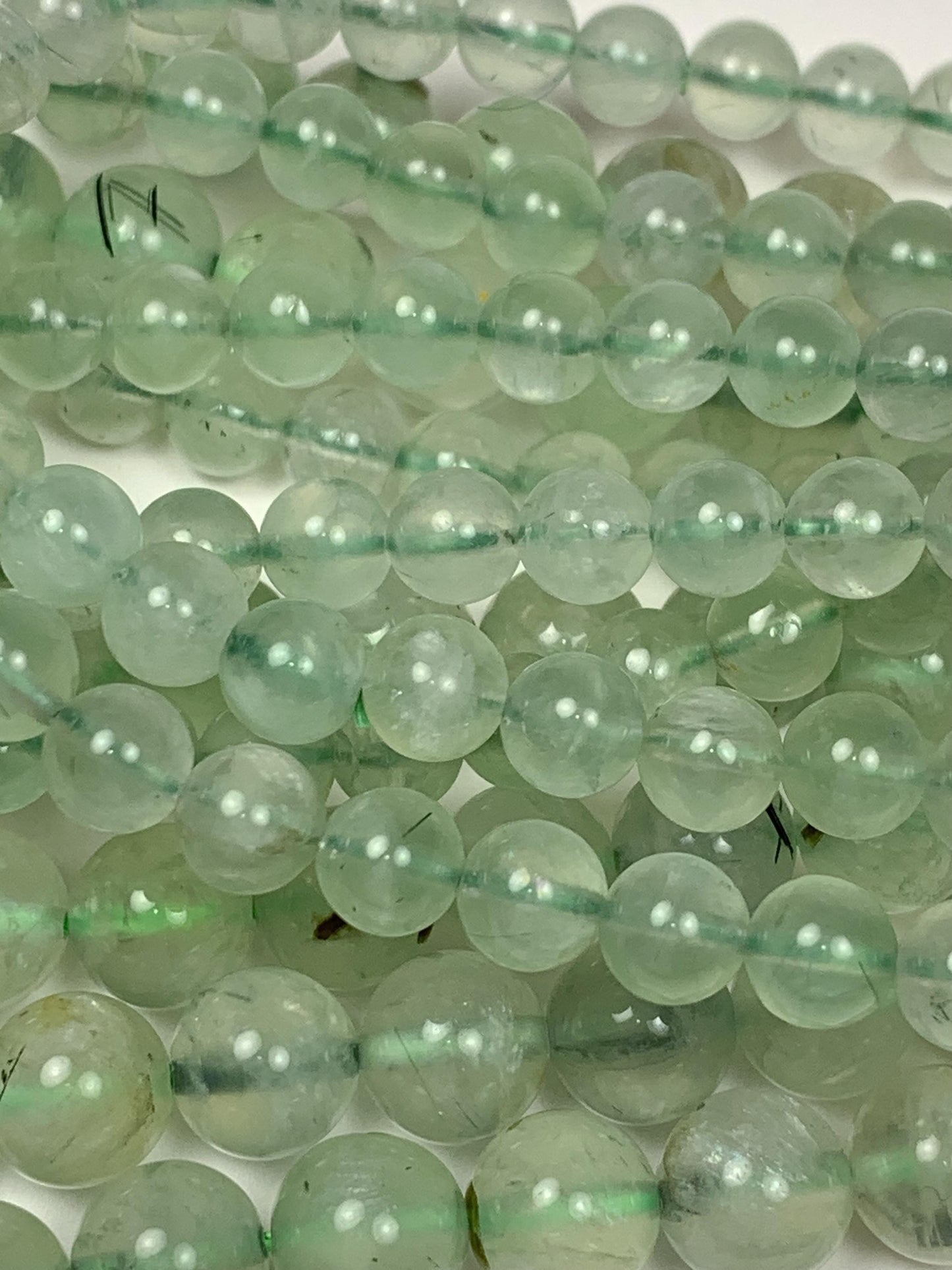 Genuine Natural  Green Prehnite Smooth Round Beads 15.5" Strand Gemstone 4mm 6mm 8mm 10mm
