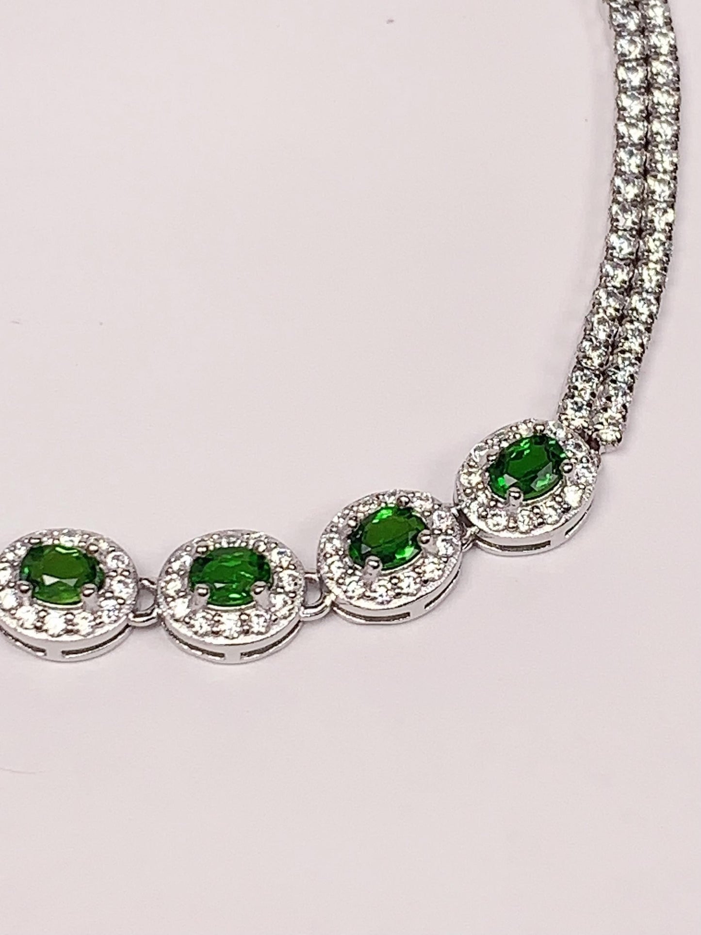 Grade AAA Genuine Natural Peridot 18k 925 Sterling Silver Bracelet Gemstone 2.5mmx3.5mm