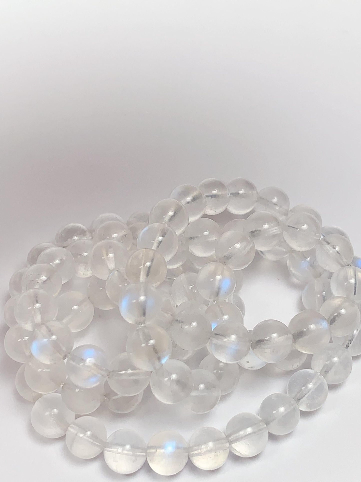 AAA Rainbow Moonstone Beads: Natural Clear Gemstone Strand (15.5")