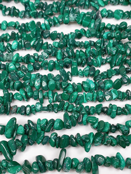 7-12mm Natural Green Malachite Nugget Pebble Irregular Chip Beads 32" Strand, DIY Jewelry Gemstone