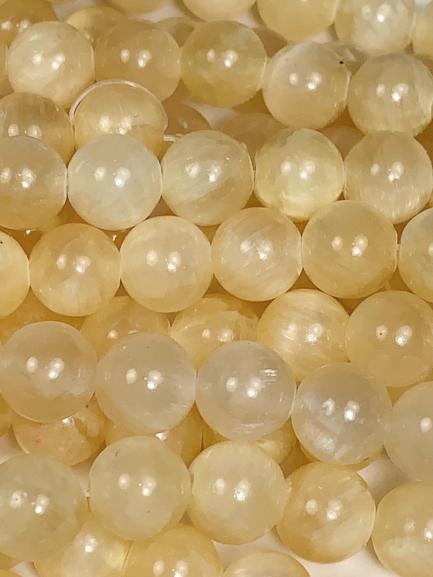 AAA Honey Yellow Jade Beads: Natural Golden Striped Gemstone, 15.5" Strand