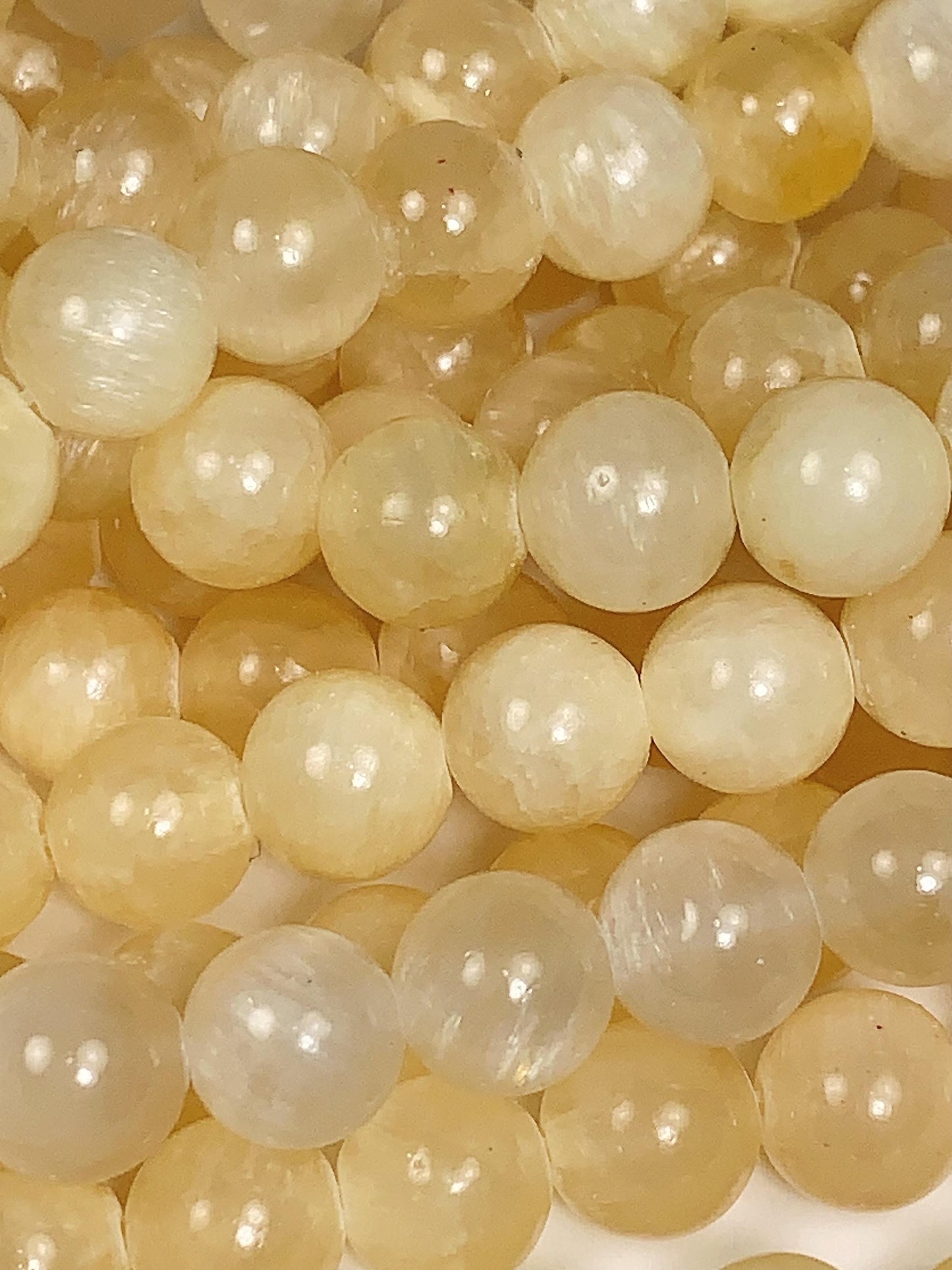 AAA Honey Yellow Jade Beads: Natural Golden Striped Gemstone, 15.5" Strand