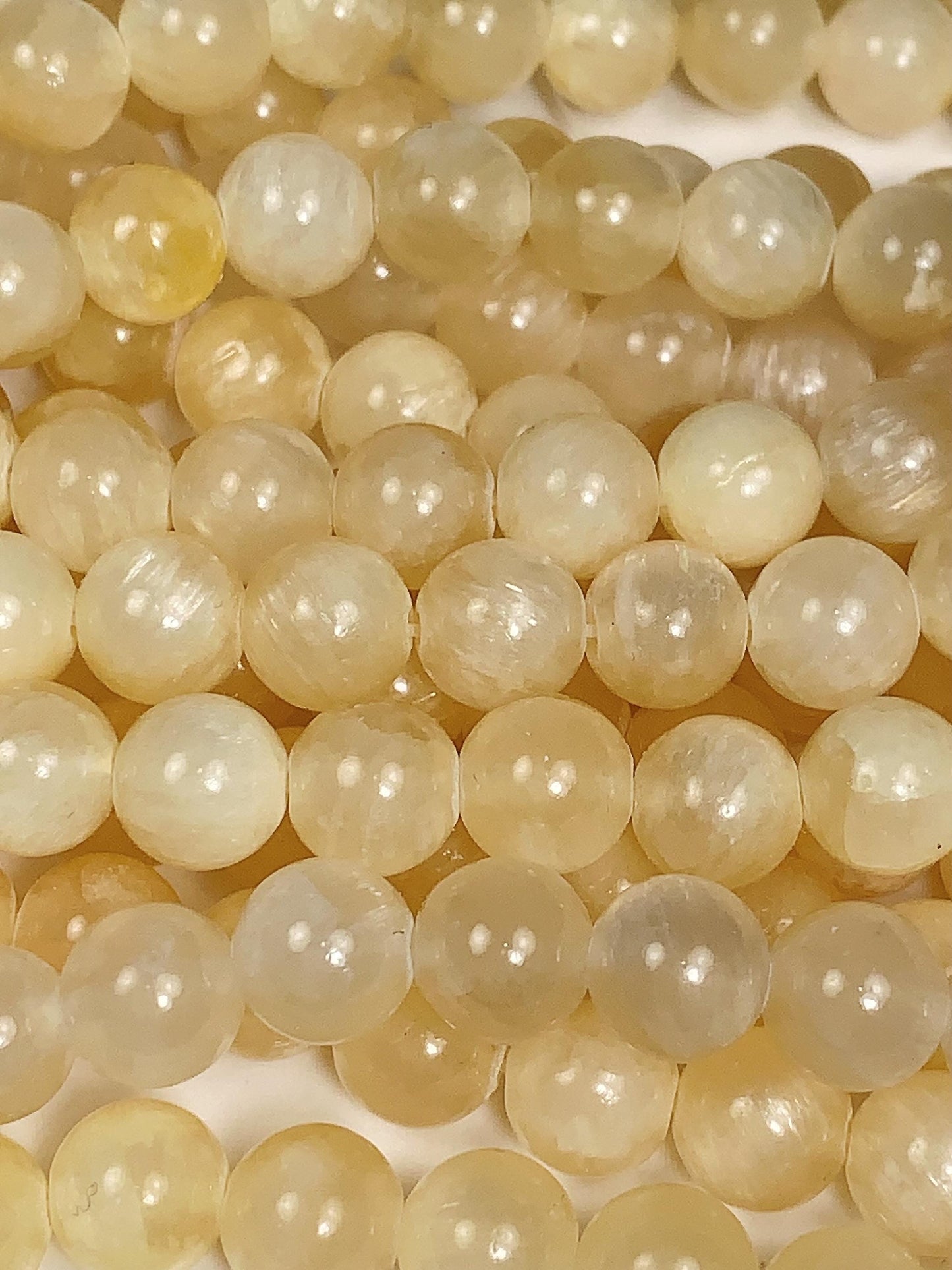 AAA Honey Yellow Jade Beads: Natural Golden Striped Gemstone, 15.5" Strand