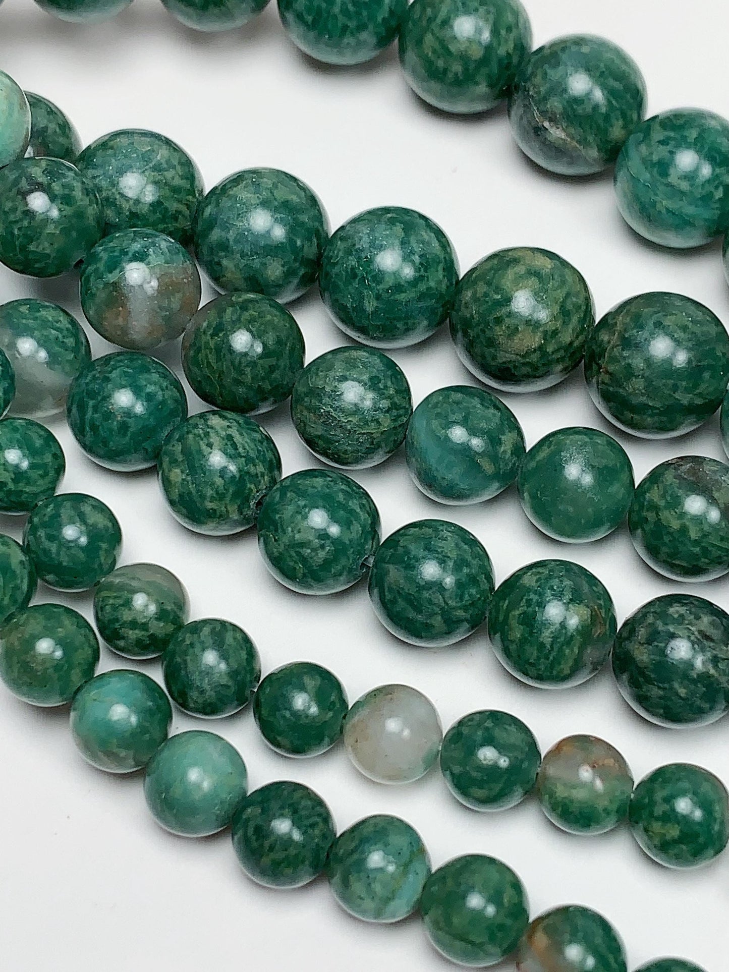 Genuine Natural African green Jade  Smooth Round Beads 15.5" Strand 4mm 6mm 8mm 10mm