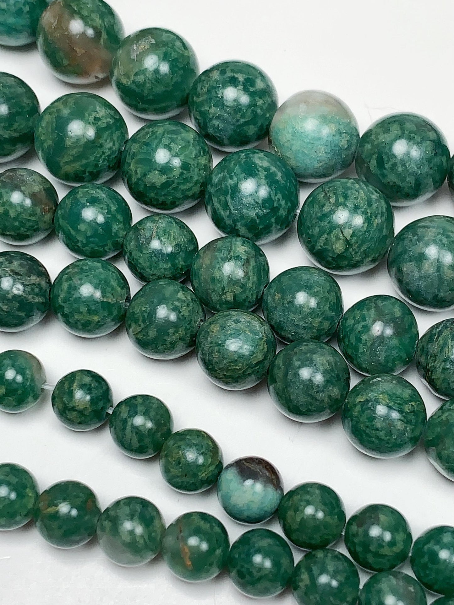 Genuine Natural African green Jade  Smooth Round Beads 15.5" Strand 4mm 6mm 8mm 10mm