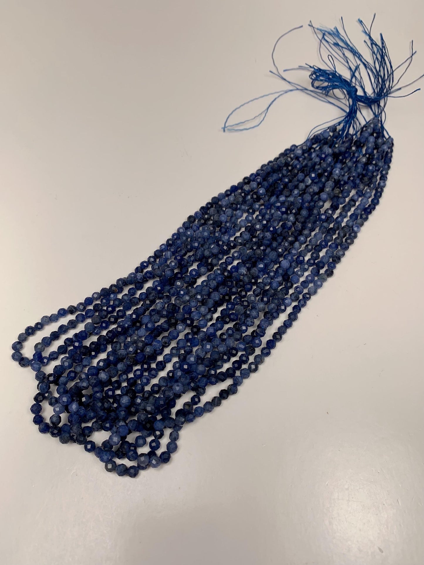 Genuine Natural Blue Sodalite Faceted Round Beads 15.5" Strand 2mm 3mm 4mm