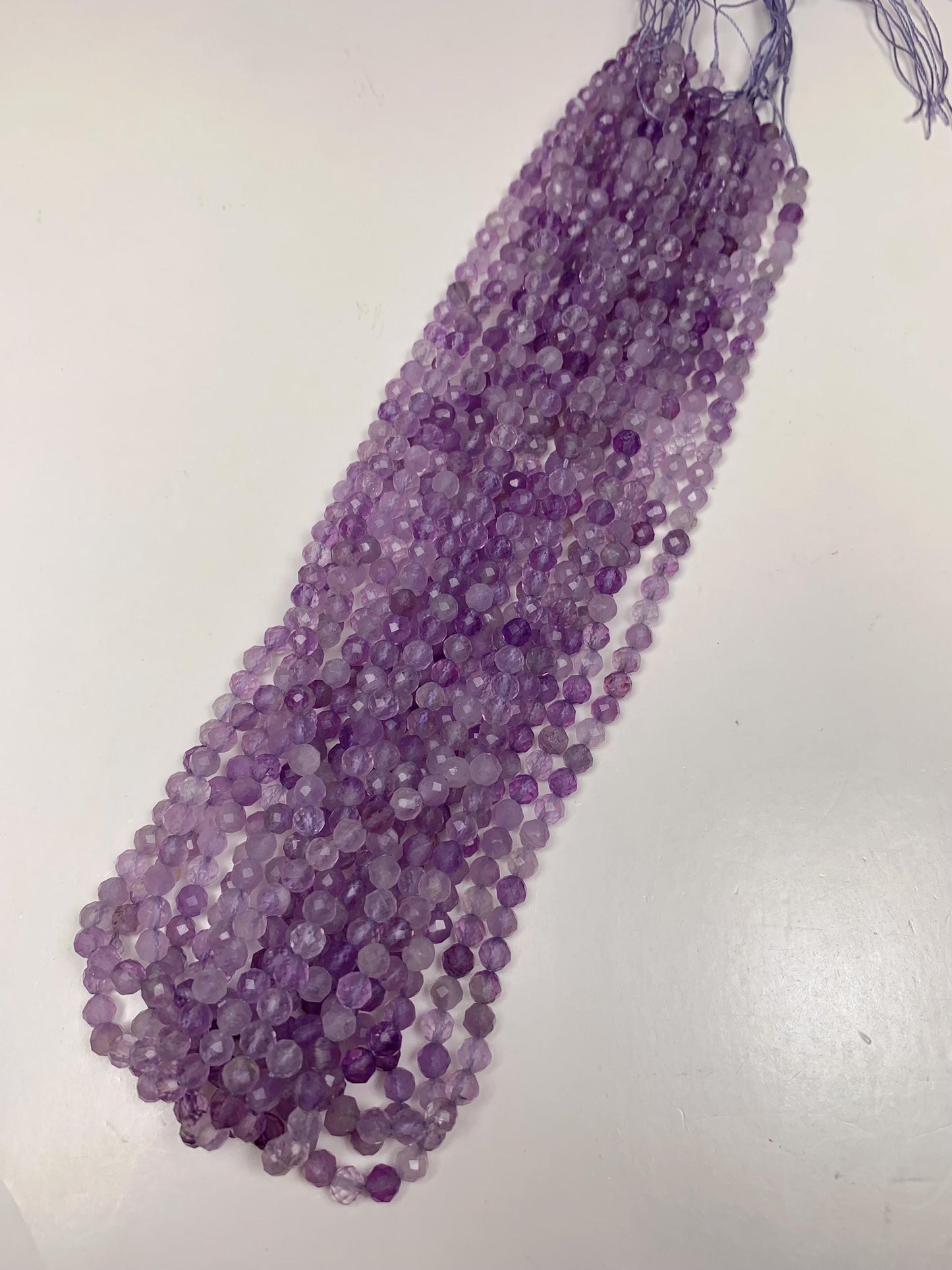 AAA Lavender Amethyst Faceted Round Beads: Natural Gemstone Strand