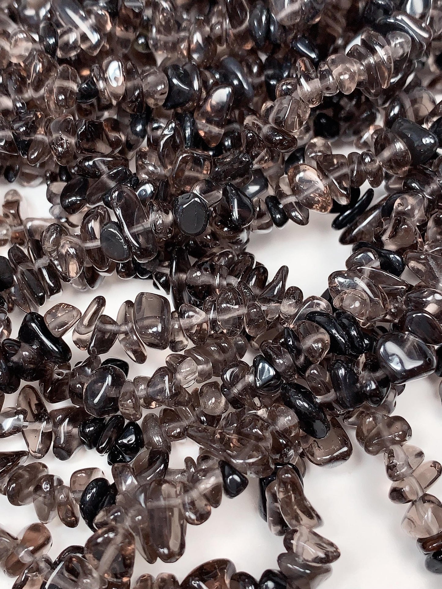 Smoky Quartz Nugget Beads: Genuine Brown Gemstone Crystal, 32" Strand