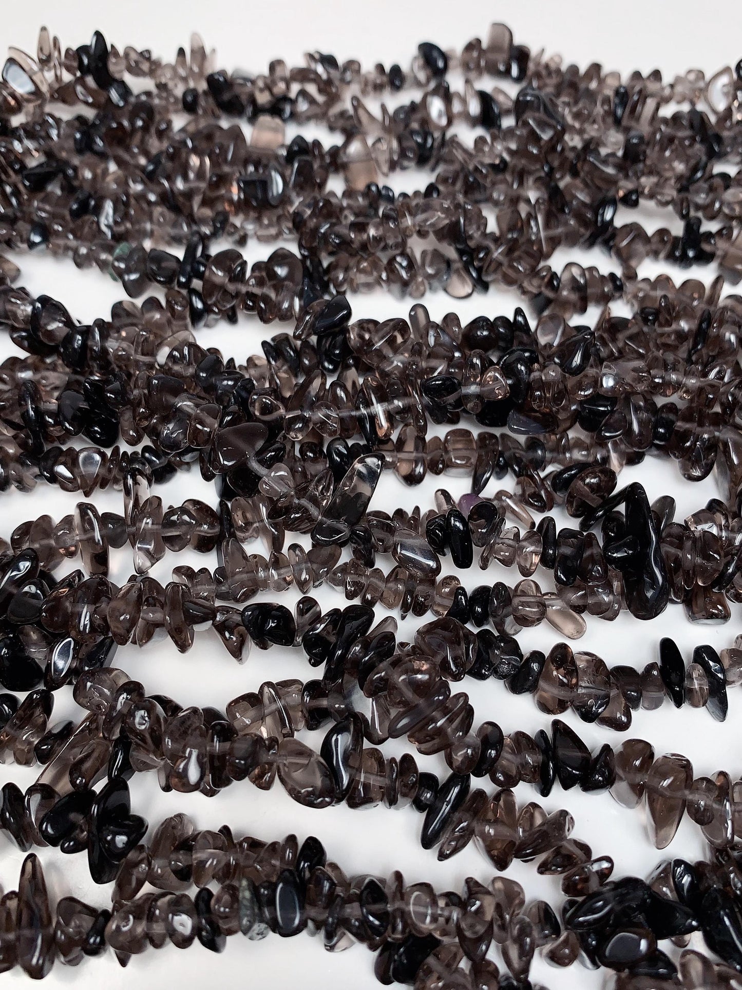 Smoky Quartz Nugget Beads: Genuine Brown Gemstone Crystal, 32" Strand