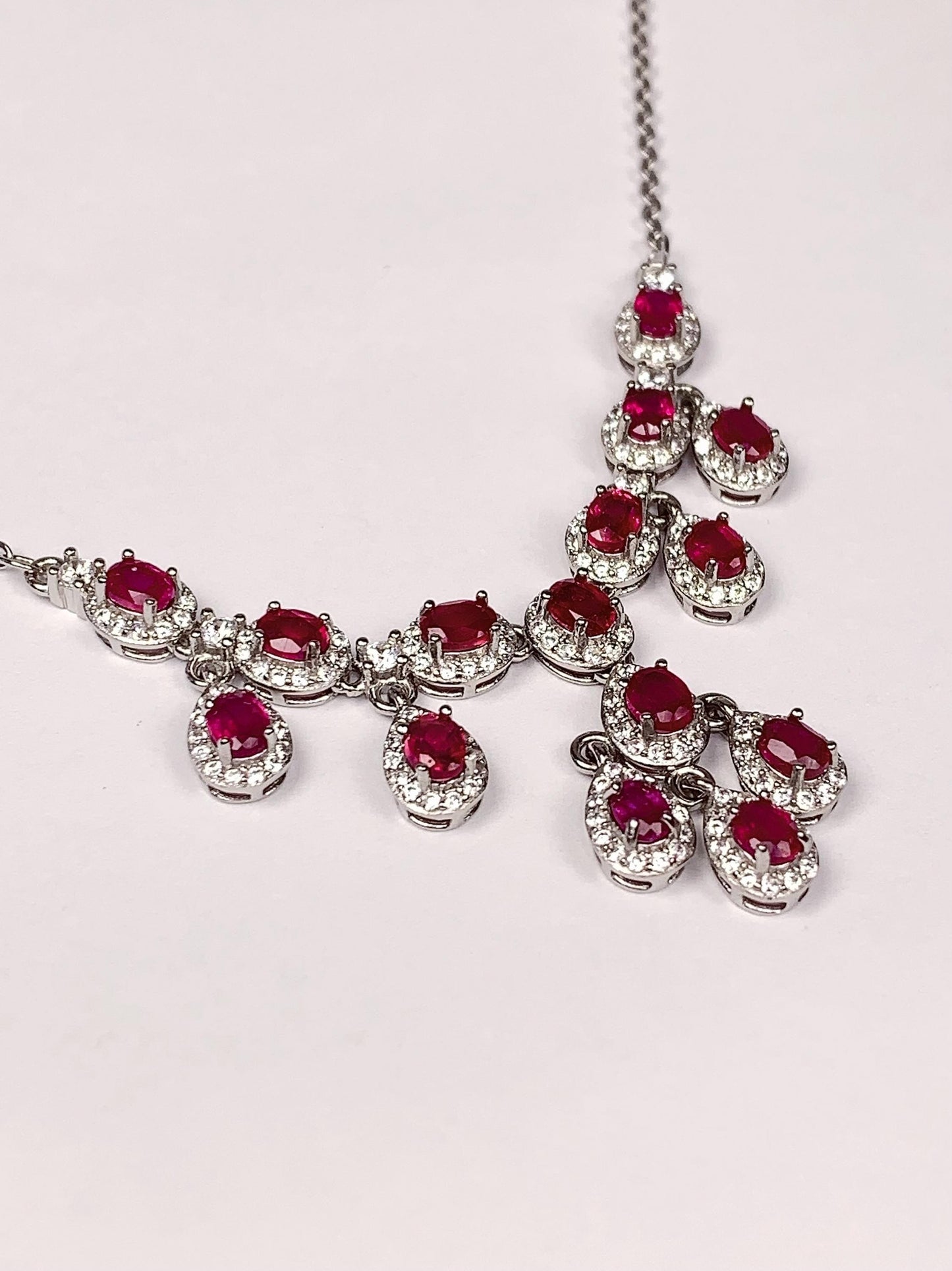3x4mm Genuine Natural Red Ruby ( heated filled) round Cut 18K Gold Plated S 925 Sterling Silver Necklace Pendant
