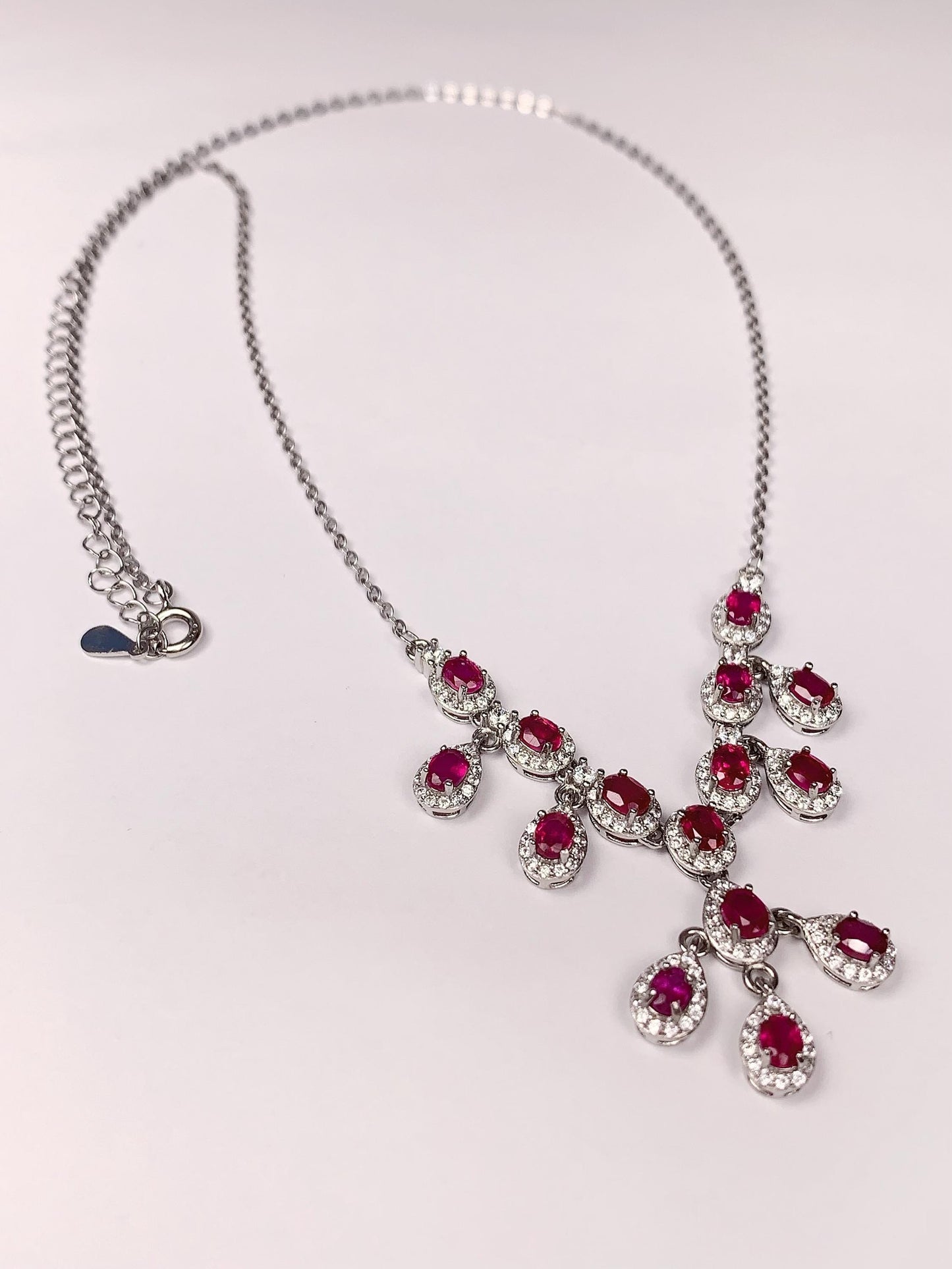 3x4mm Genuine Natural Red Ruby ( heated filled) round Cut 18K Gold Plated S 925 Sterling Silver Necklace Pendant