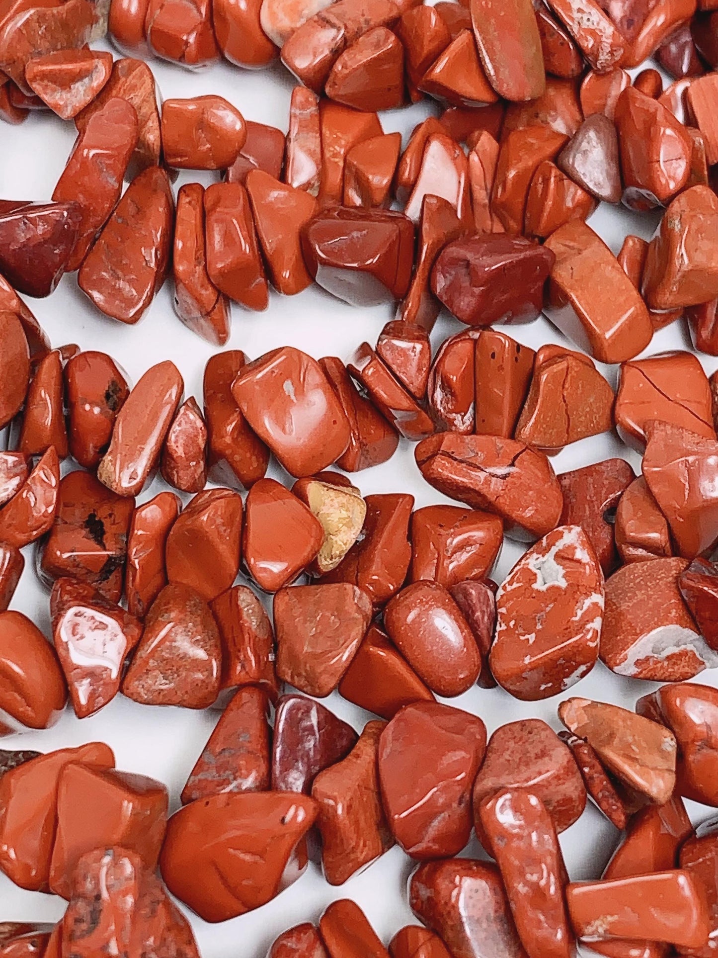 Red Jasper Chip Beads: Natural Gemstone Nugget Strand (32 inch)