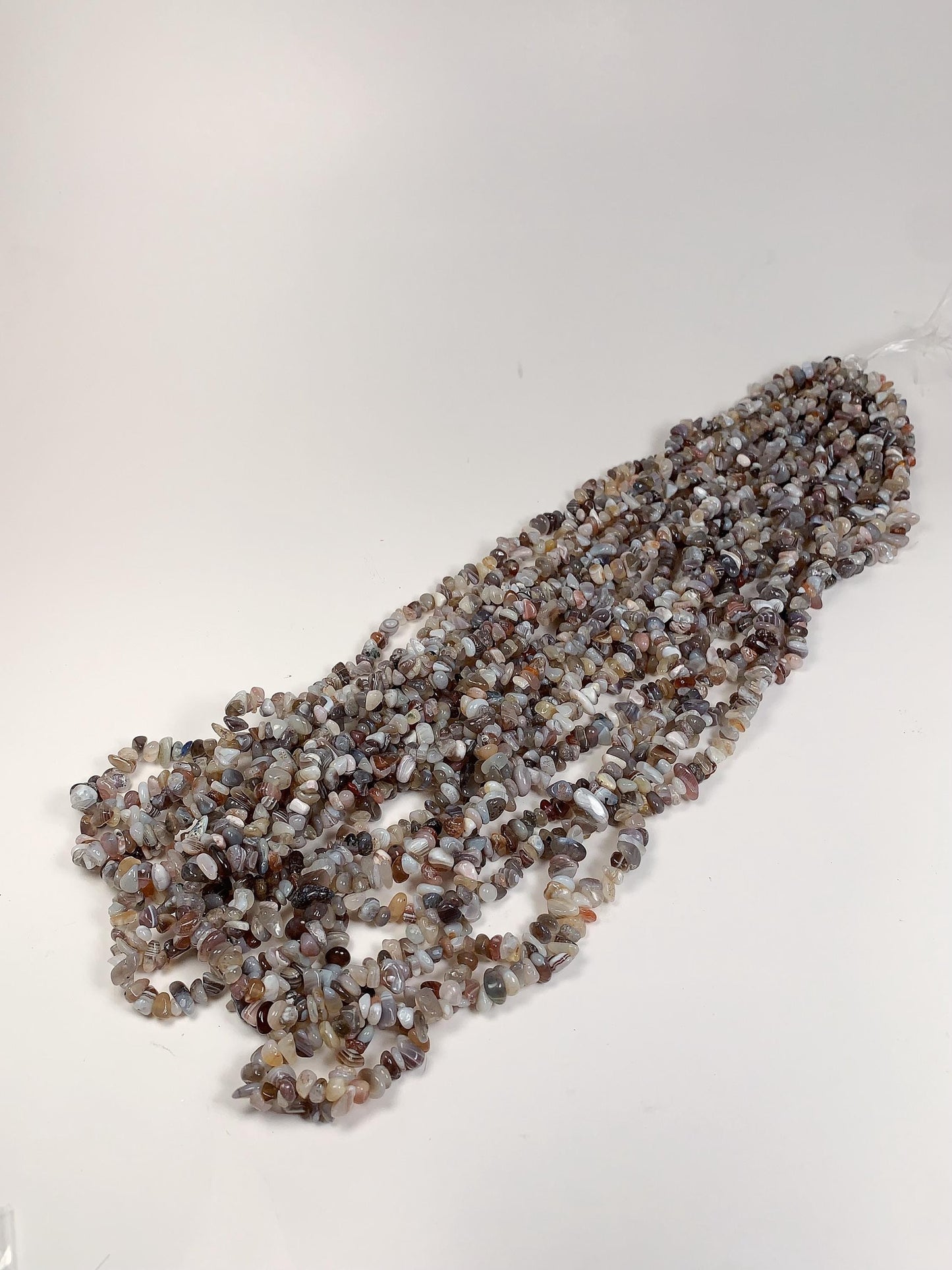 Botswana Agate Nugget Beads: Striped Gemstone Crystal, 32" Strand