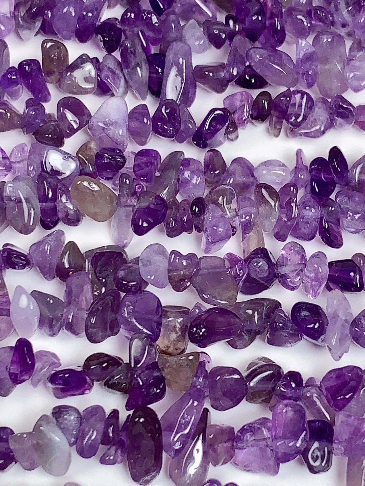 3-8mm Purple Amethyst Chip Beads: Natural Gemstone Nuggets, 32" Strand