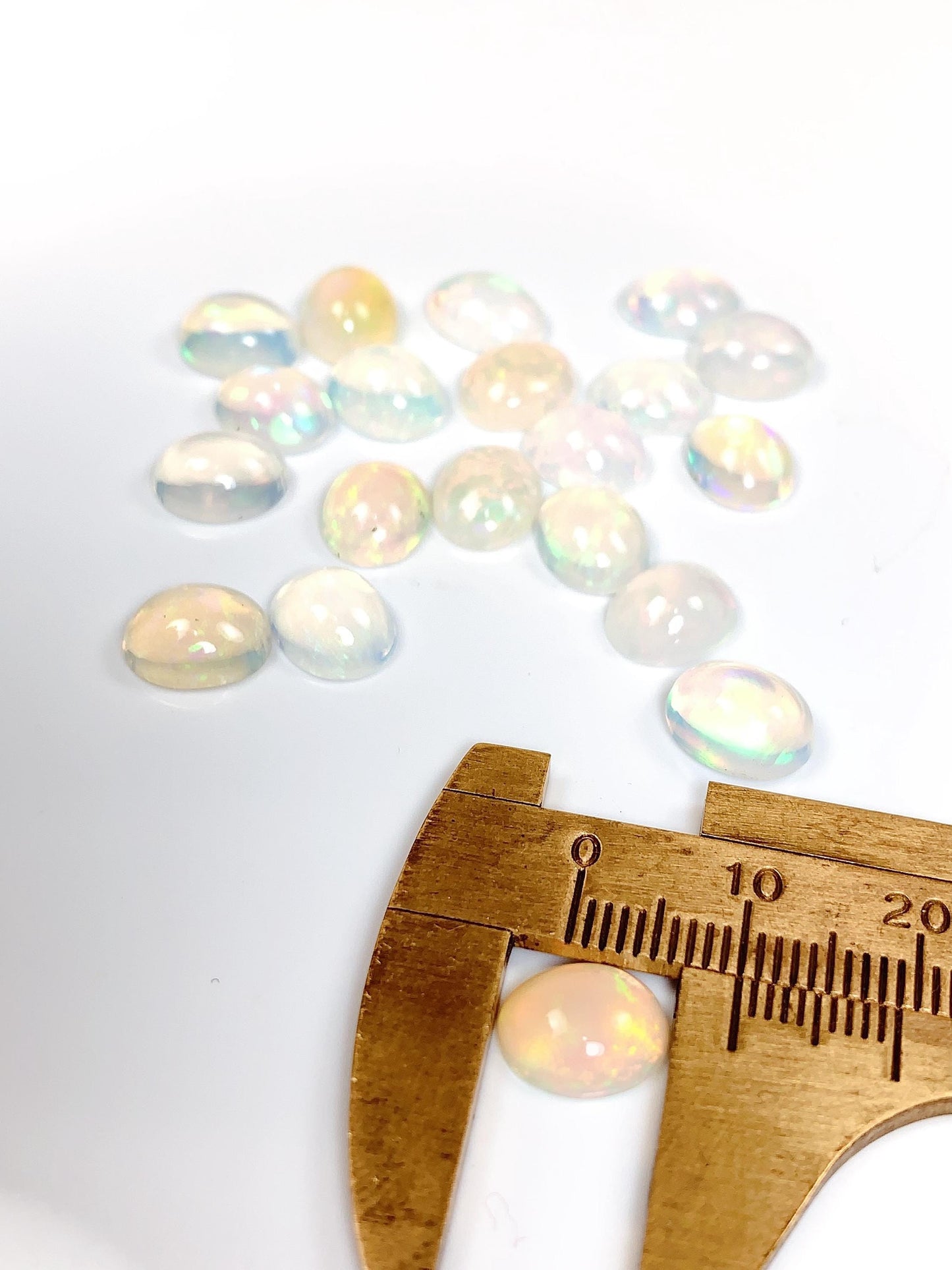 Natural Rainbow Opal Gemstone: 10mm x 8mm Oval Cut Loose Gem