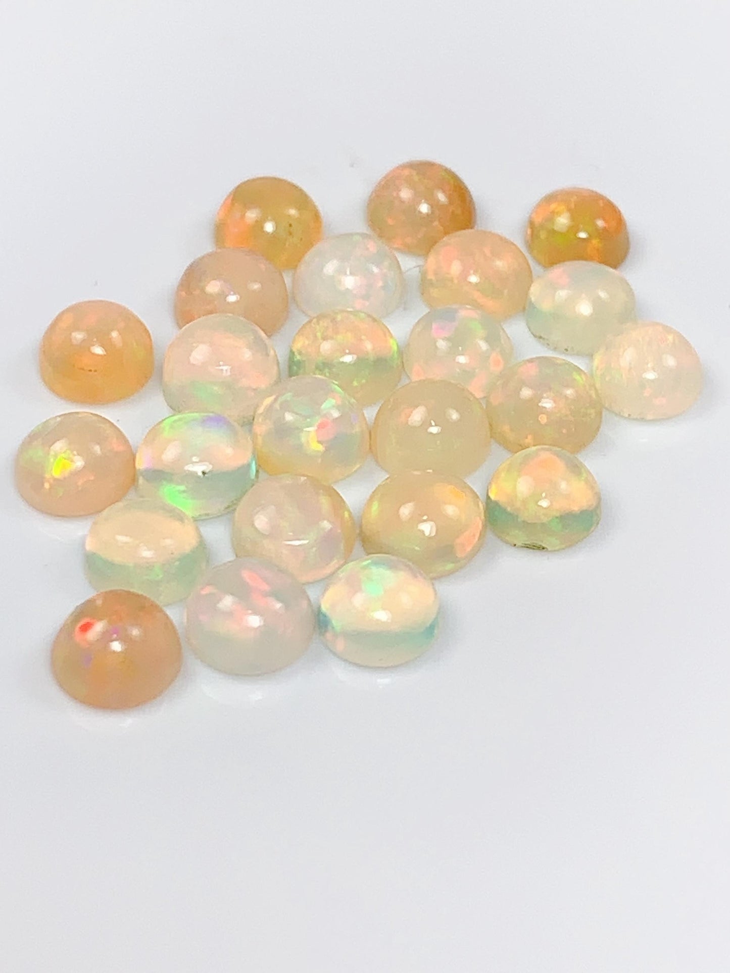 5mm Natural Rainbow Opal Gemstone: Round Cut Loose Gem
