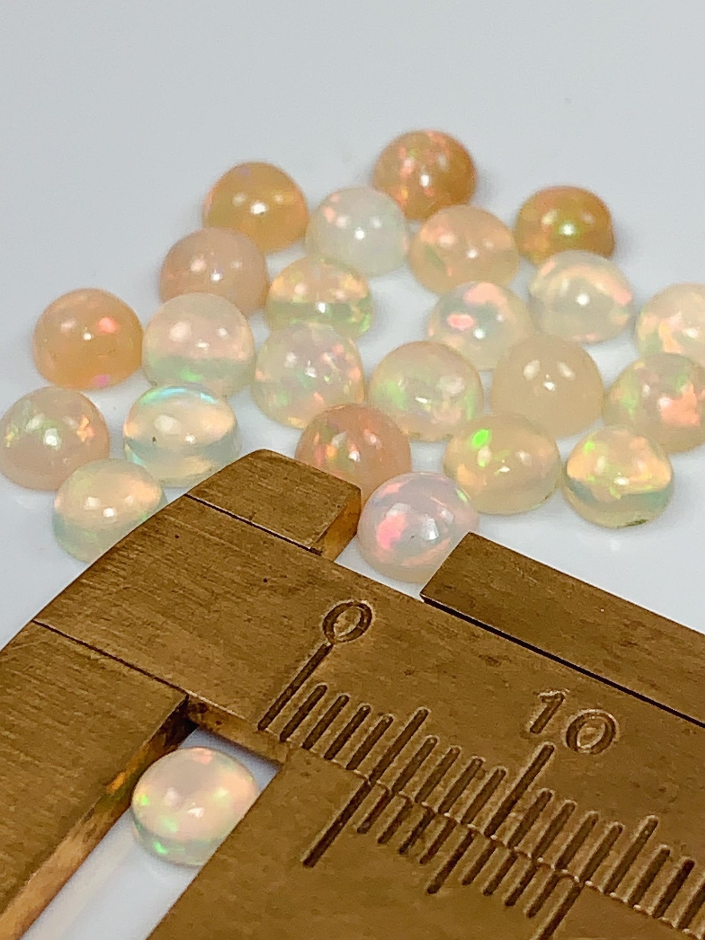 5mm Natural Rainbow Opal Gemstone: Round Cut Loose Gem