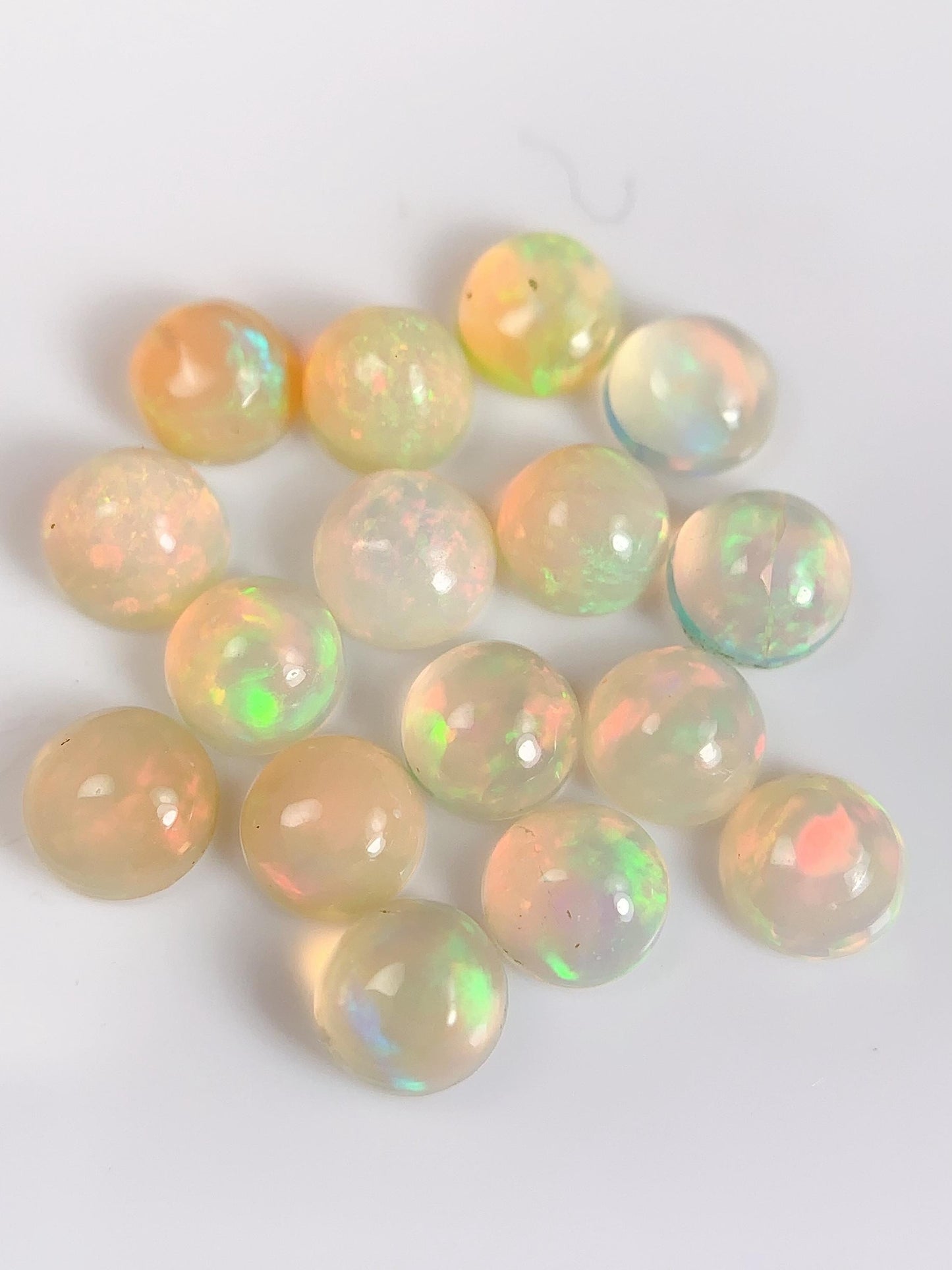 4mm Natural Rainbow Opal Loose Gemstone: Round Cut